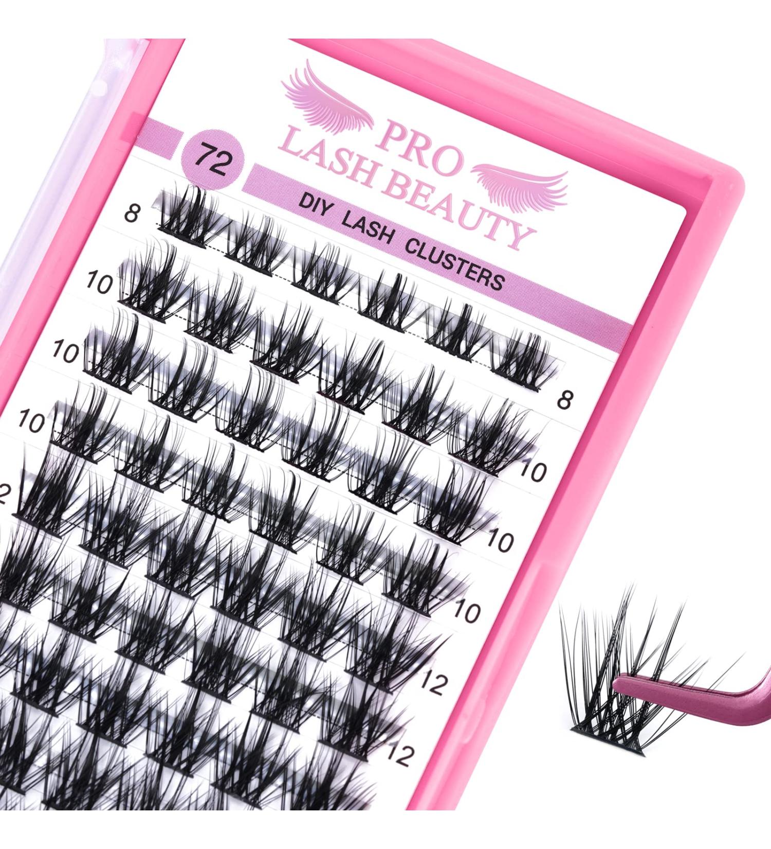 Cluster Lashes 72 Pcs DIY Individual Eyelash Extensions Attraction C-8-16mix - Easy to Apply at Home | 8-16 mix-C Curl Attraction - Buy Online on GoSupps.com