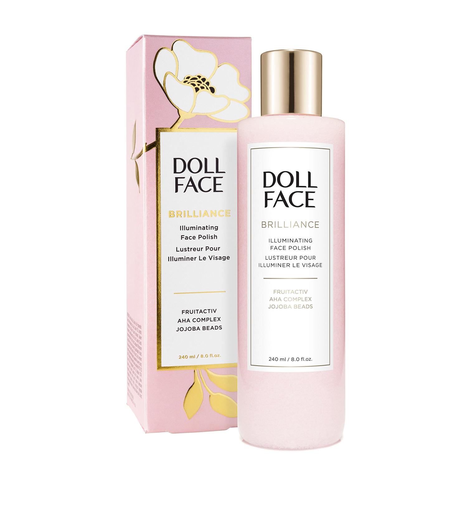 DOLL FACE Brilliance Illuminating Face Polish | Facial Exfoliator Scrub | Pore Purifier | 8oz - Buy Online on GoSupps.com