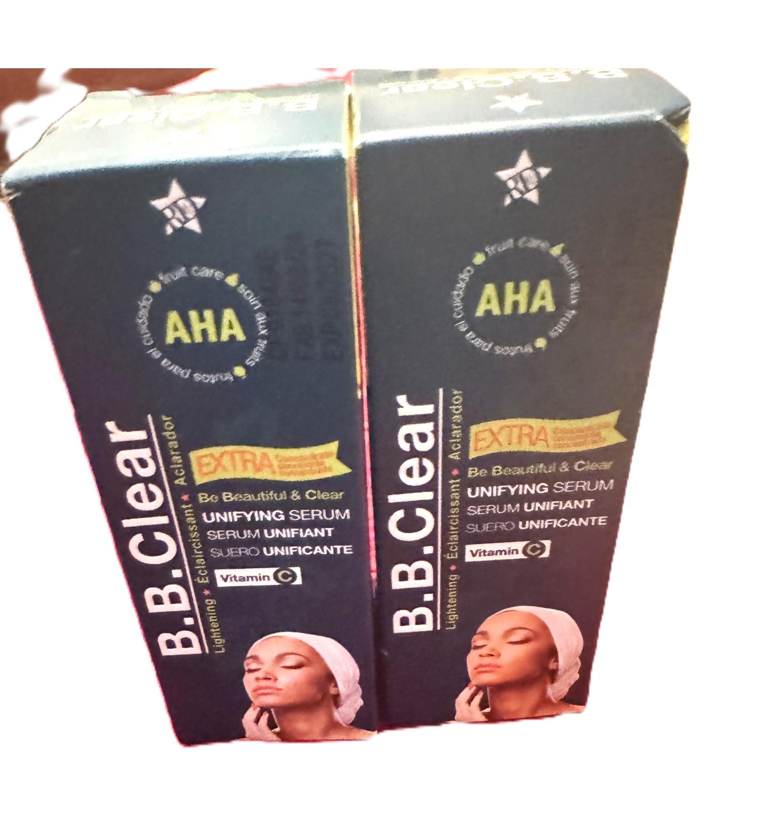 B.B. Clear AHA Unifying Serum with Vitamin C Lightening and Brightening 30ml 2 Pack
