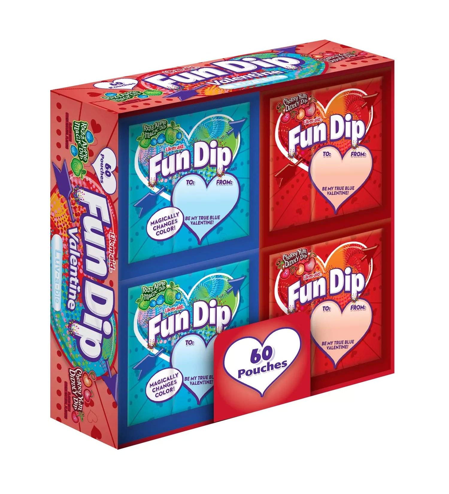 Razz Apple and Cherry Yum Fun Dip 60pk - 0.43oz Pack of 1 | Assorted Flavored Candy Sticks for Kids | Perfect Party Favors - Buy Online on GoSupps.com