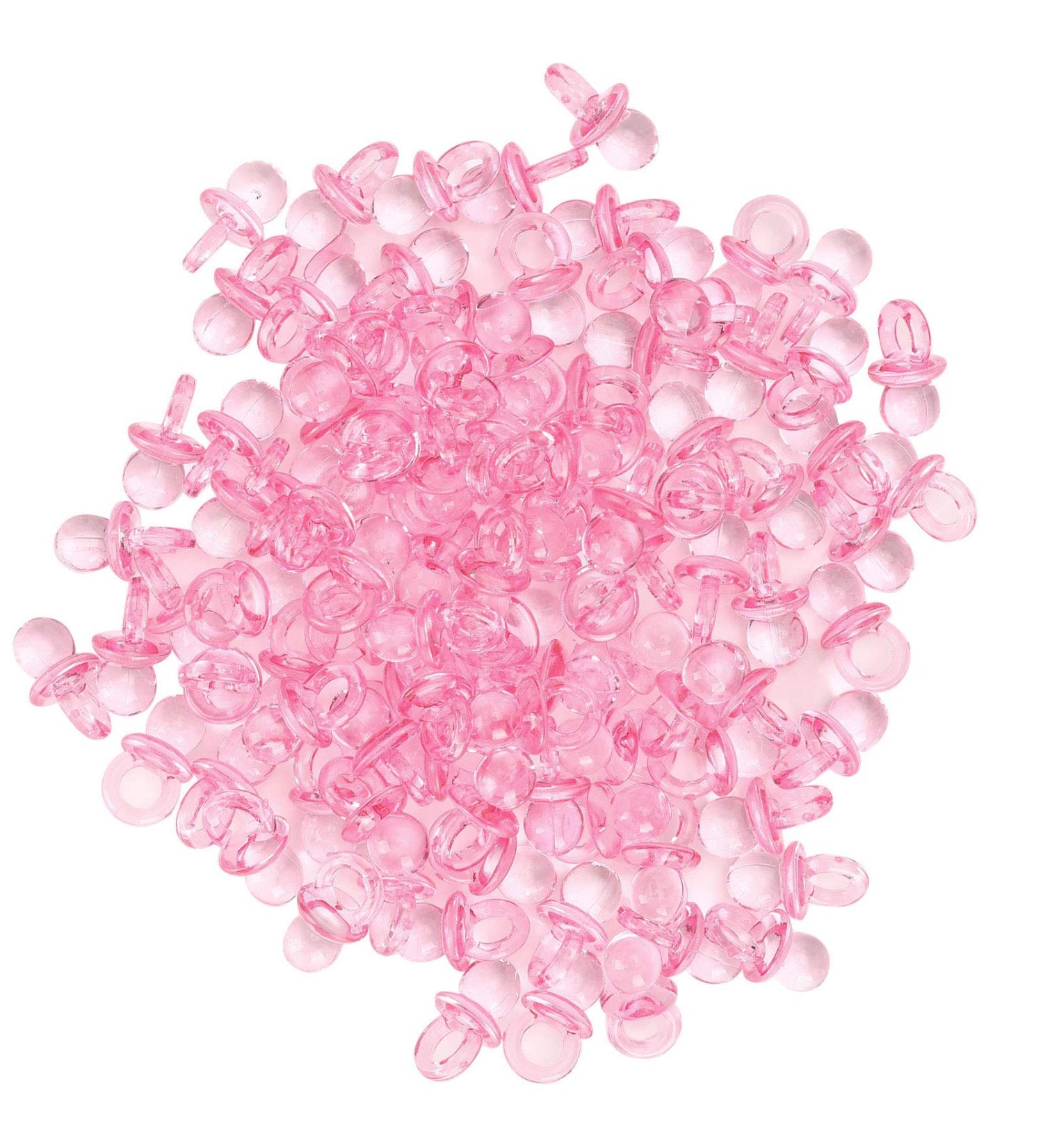 Acrylic Pacifier - Pink Baby Shower Decoration Party Supplies | International Shipping Available - Buy Online on GoSupps.com