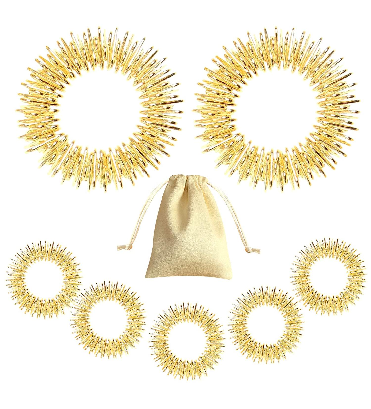 Buy Murlancra Acupressure Massage Rings for Stress Relief & Improved Circulation - Perfect for Osteoarthritis - Finger & Wrist Bracelet Set - Buy Online on GoSupps.com