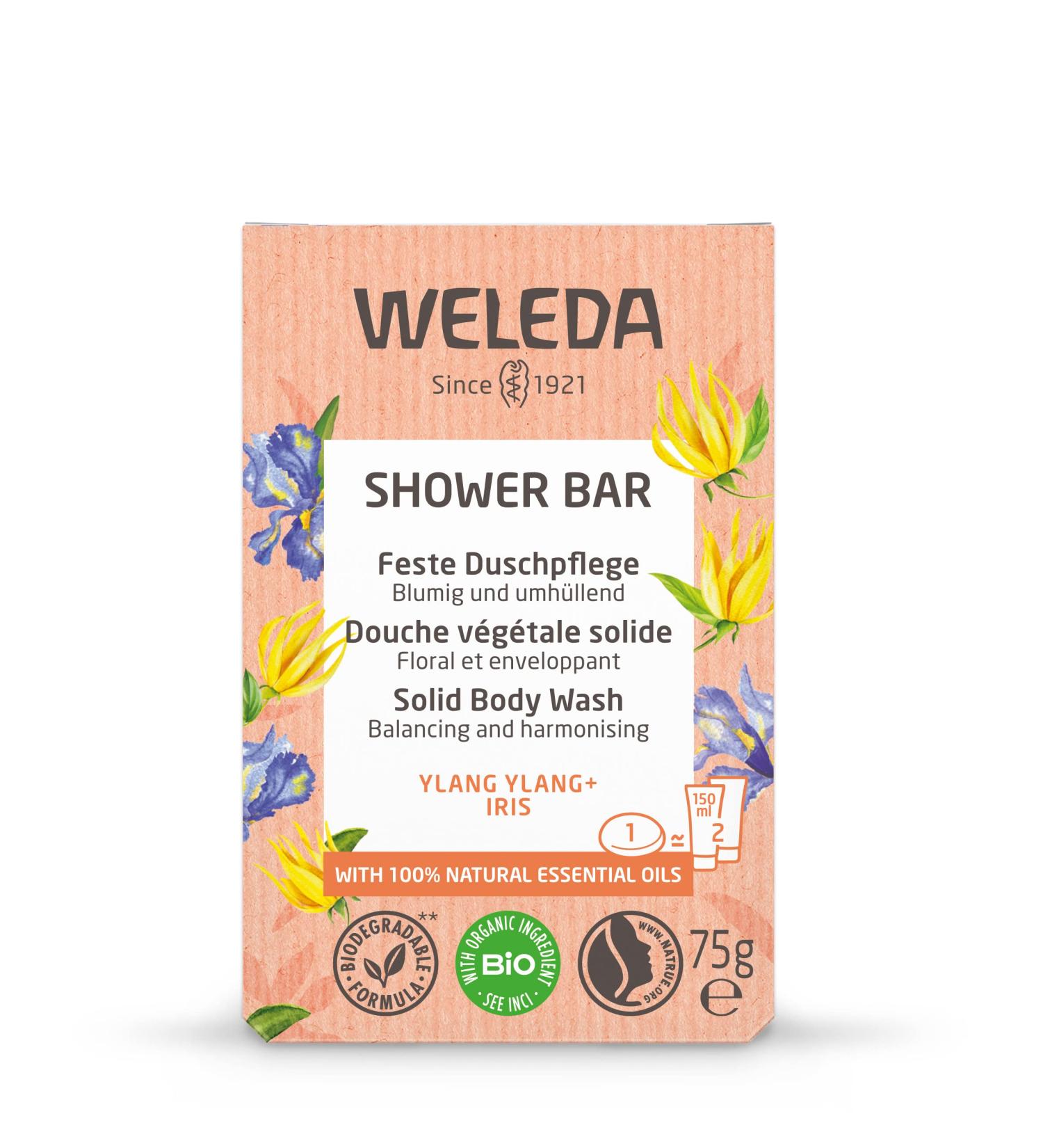 Weleda Ylang Ylang & Iris Shower Bar - Luxurious Natural Cleansing | International Shipping - Buy Online on GoSupps.com