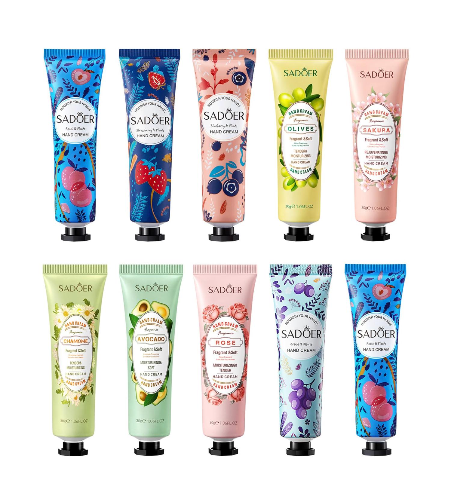 Small Hand Cream for Dry Cracked Hands Nurse Doctor Working Hand Natural Fragrance Mini Hand Lotion Travel Size Hand Cream Baby Bridal Shower Wedding Favors Gift for Women Adult Guests Girl(10 Pack) 31 g (Pack of 1) - Buy Online on GoSupps.com