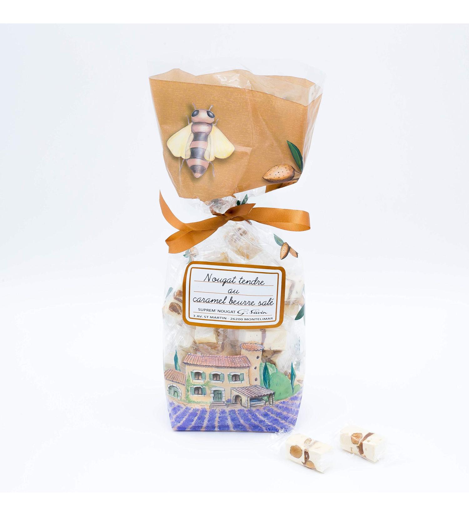 Bag of soft nougat with salted butter caramel - 200g