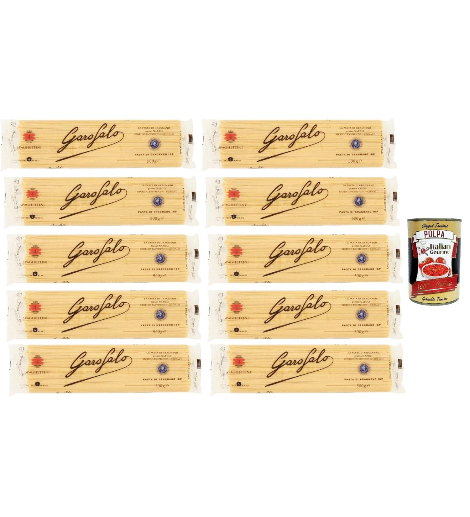  Italian Gourmet E.R. Pack of 10 sachets of Neapolitan durum wheat semolina N.4 Pasta IGP + Italian Gourmet polpa 400 g - Buy Online on GoSupps.com