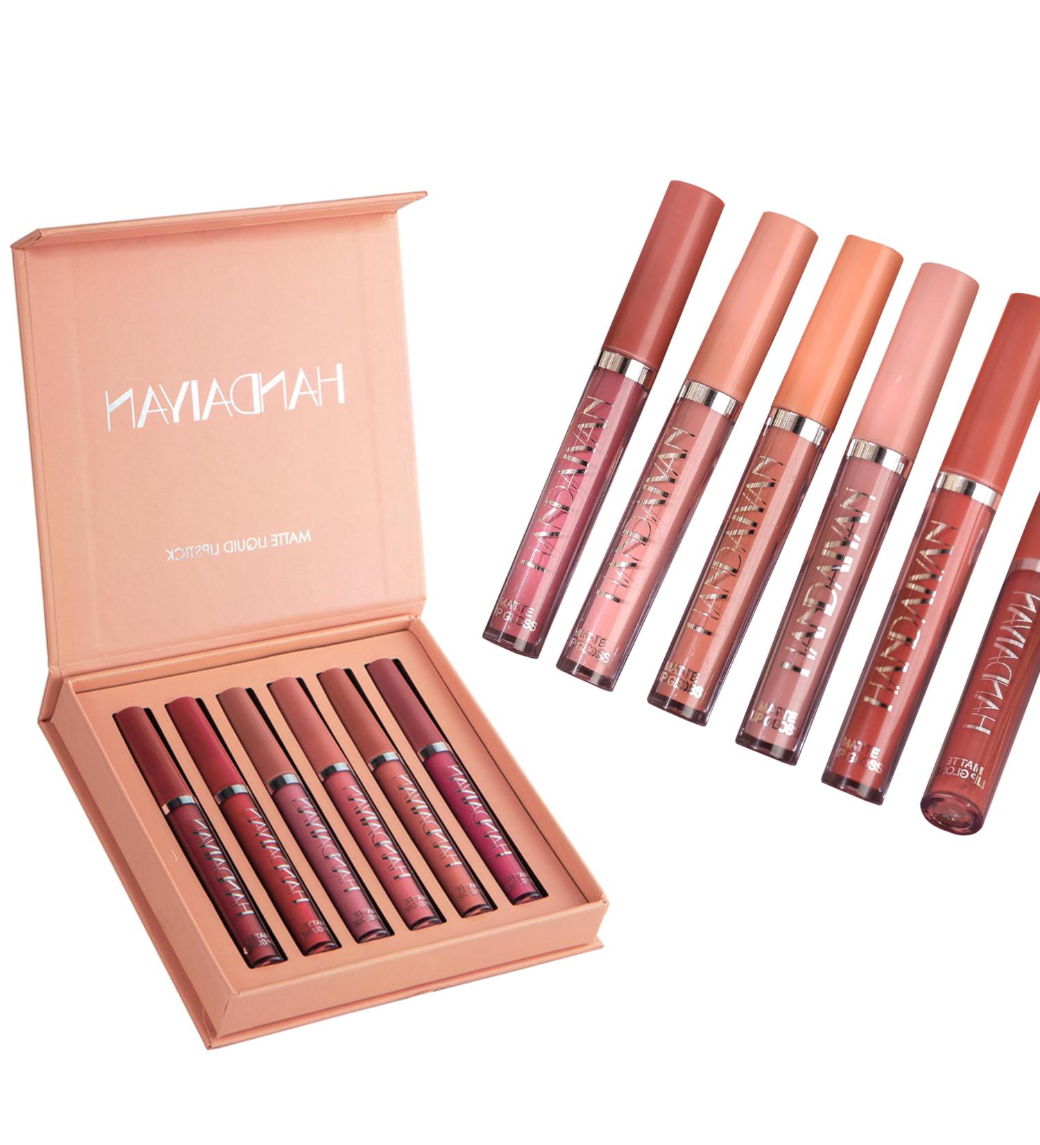 6-Piece Matte Liquid Lipstick Set - Long-Lasting Waterproof Non-Stick Cup Formula for Flawless Lips - Buy Online on GoSupps.com
