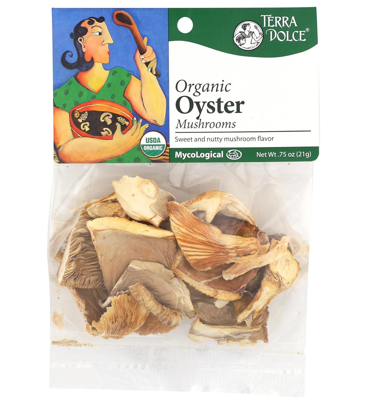 Terra Dolce Organic Oyster Mushrooms 0.75oz - Premium Quality | Fresh from the Farm - Buy Online on GoSupps.com