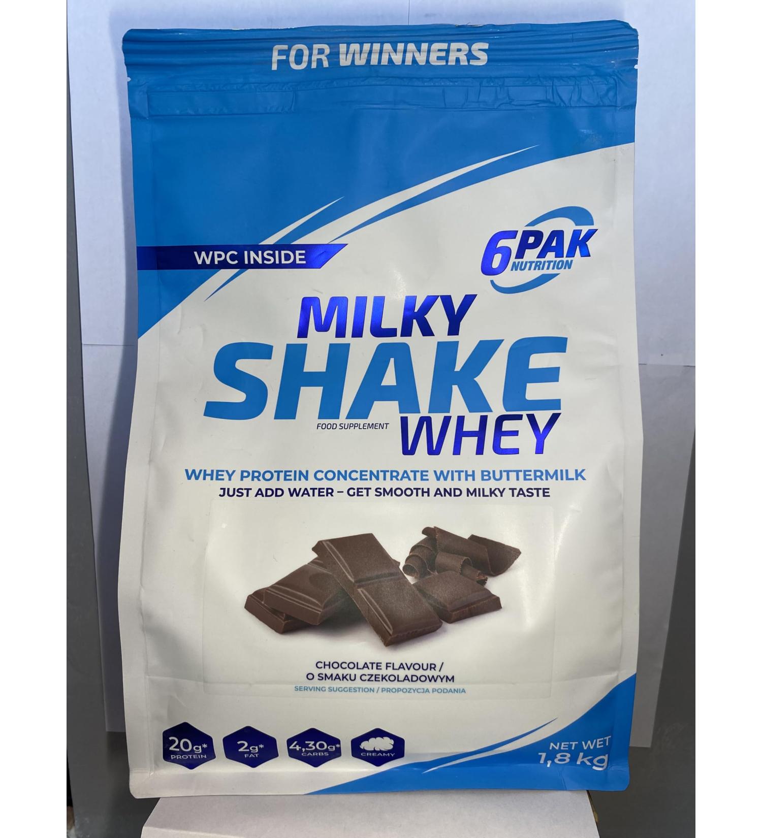 6PAK Milky Shake Whey Protein 1800g / Chocolate