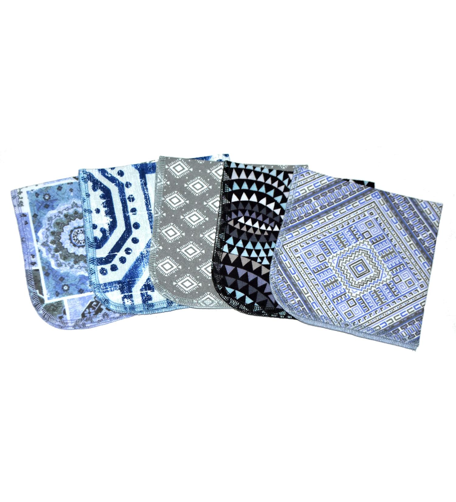 1 Ply Moroccan Tile Flannel Washable Lunchbox Napkins 12x12 inches - 5 Pack - Buy Online on GoSupps.com