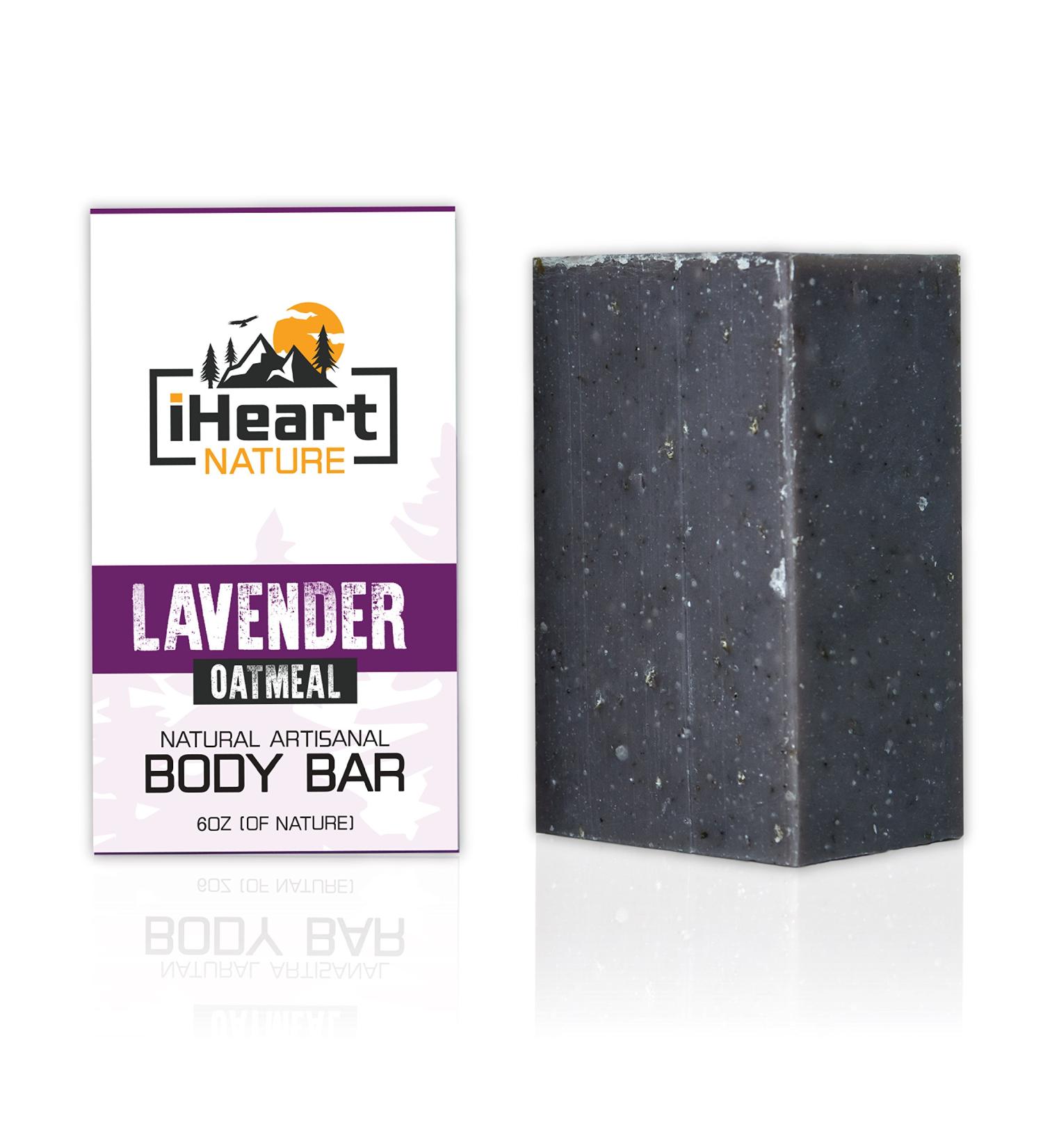 Organic Lavender Oatmeal Soap Bar (6 oz) | Made in USA | Nourishing, Exfoliating, Healing | Vegan & Natural | Handmade Aromatherapy Soap - Buy Online on GoSupps.com