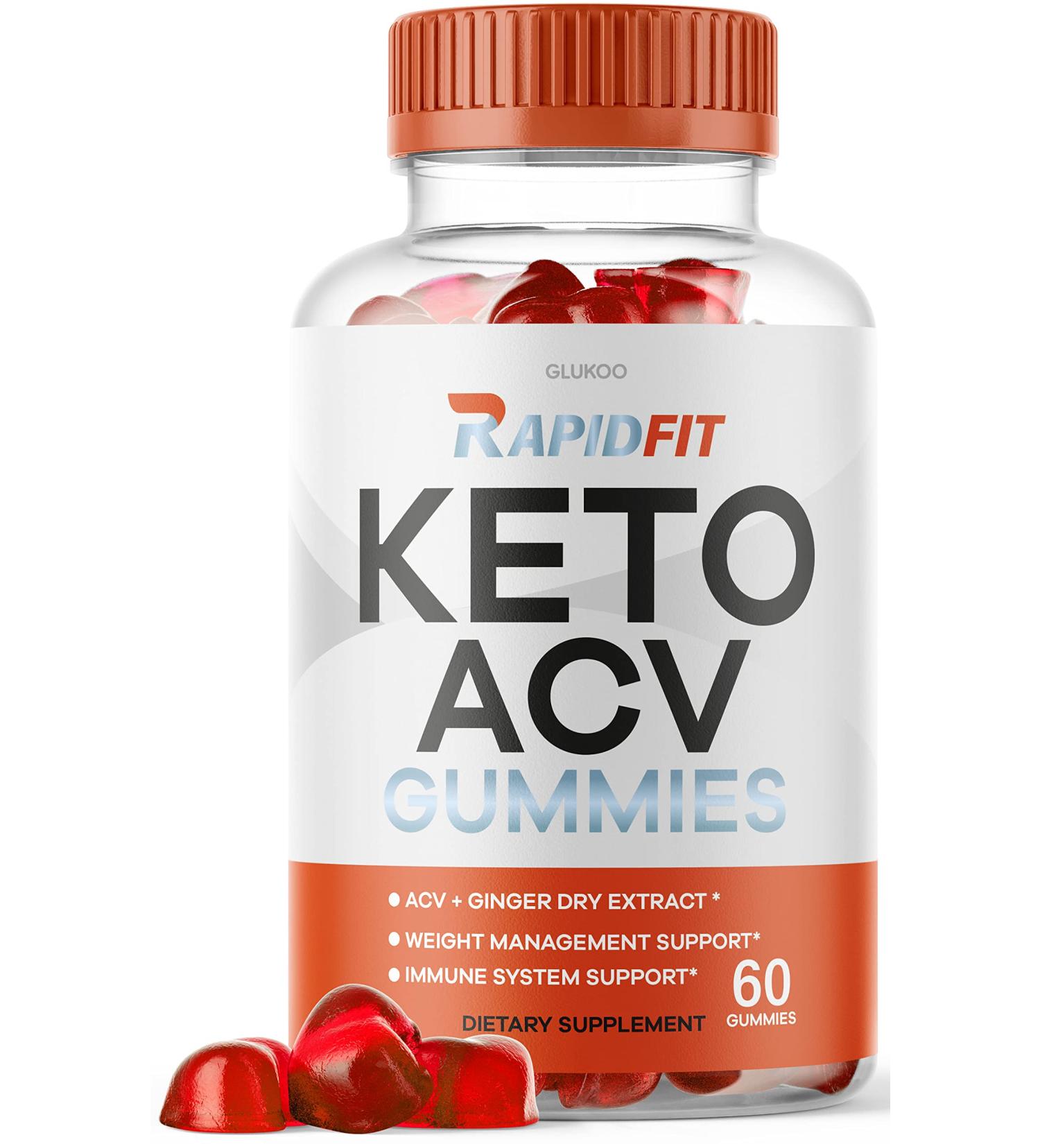 RapidFit Keto ACV Gummies - 30 Day Supply for Rapid Weight Loss with Apple Cider Vinegar - Buy Online on GoSupps.com