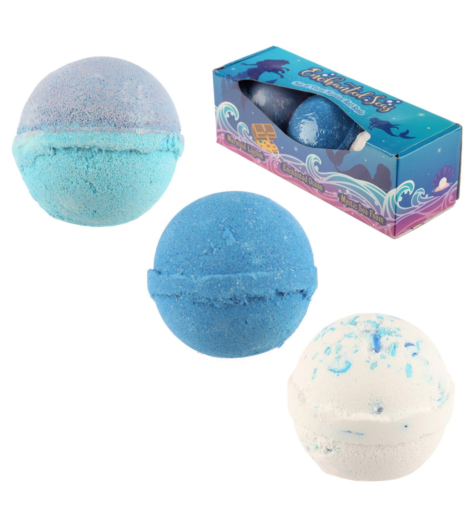 PUCTR Handmade Bath Bomb Set of 3 - Exotic Mermaid Fragrance Gift Box