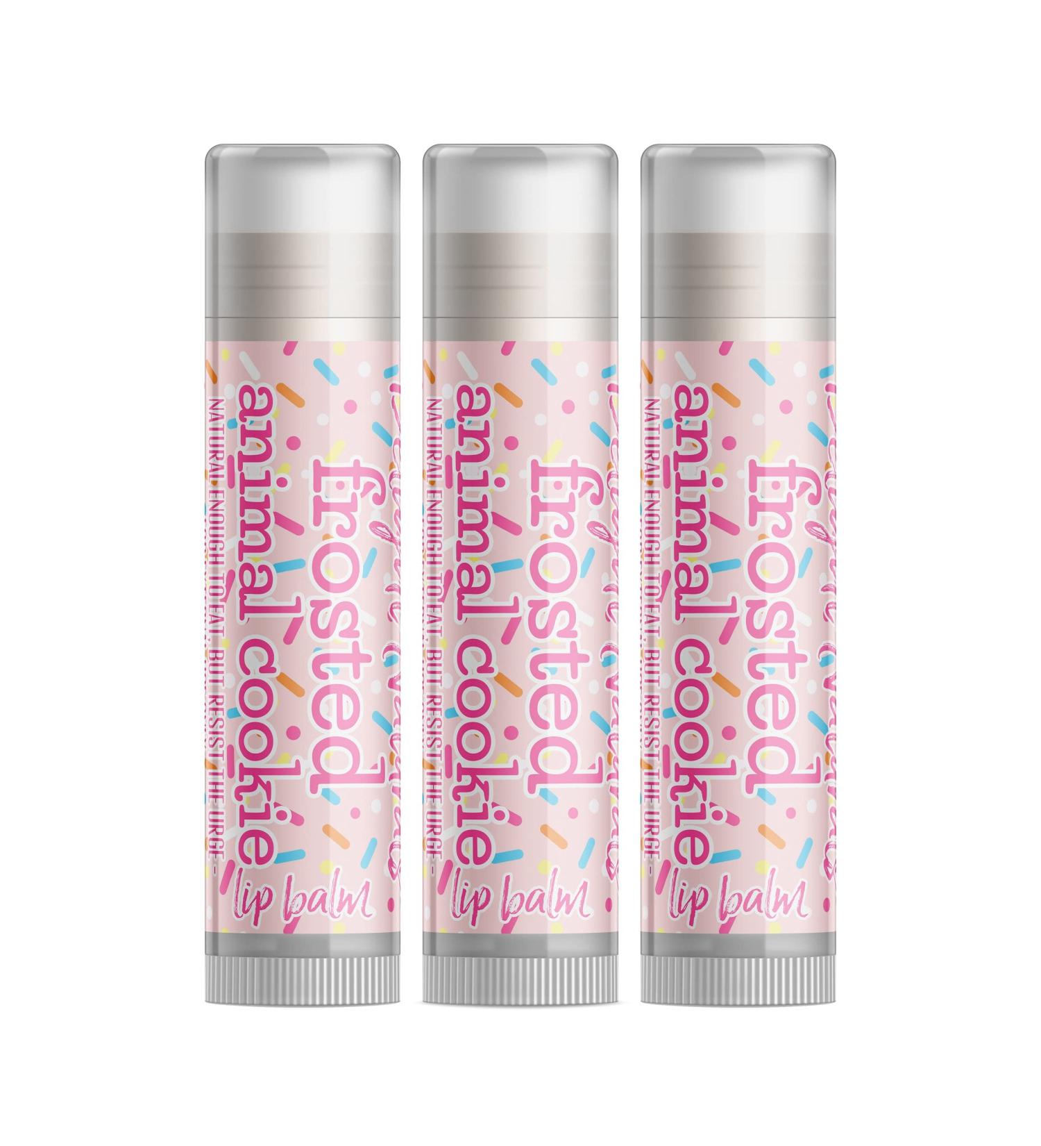 Frosted Animal Cookie Lip Balm - Set of Three
