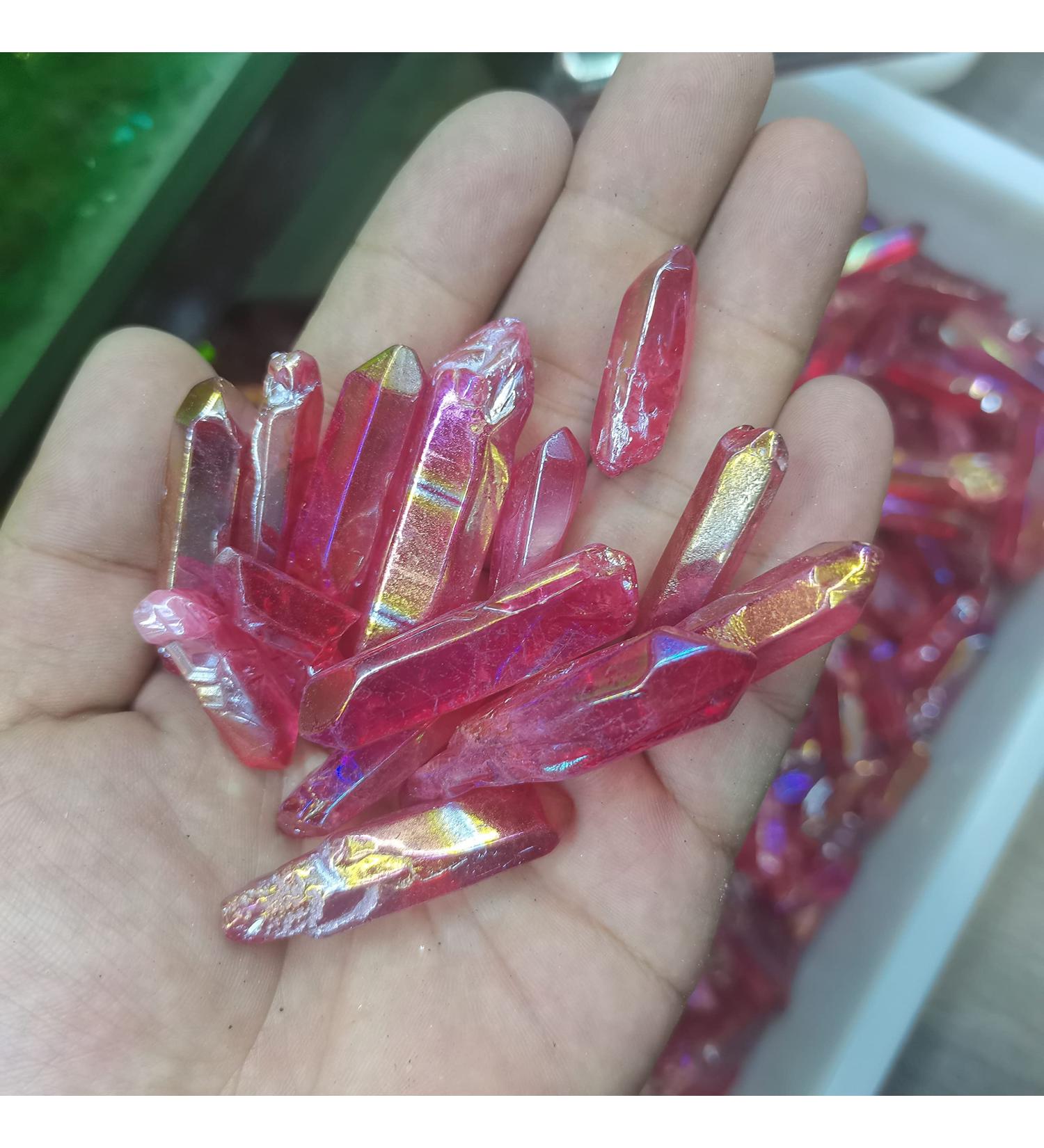 Electroplated Colourful Crystal Wand Point Raw Crystals Crystal Stone Natural Stones and Minerals Home Decor NaturalReiki Decoration Stone Mineral Specimen (Size : 300g) - Buy Online on GoSupps.com