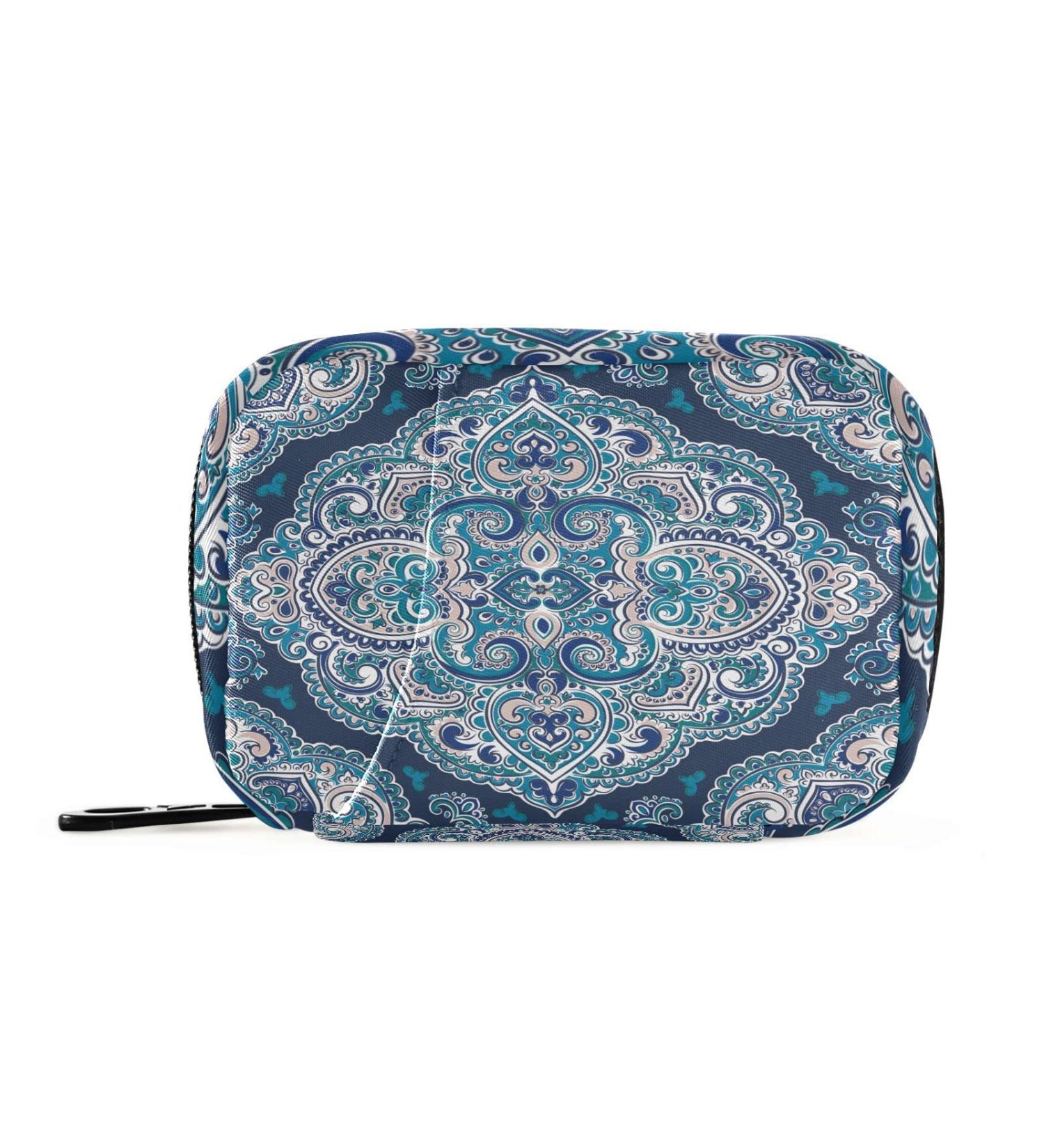 Weekly Pill Organizer for Travel - Cute 7-Day Vitamin Holder Case - Portable Boho Green Pill Box for Purse - Buy Online on GoSupps.com