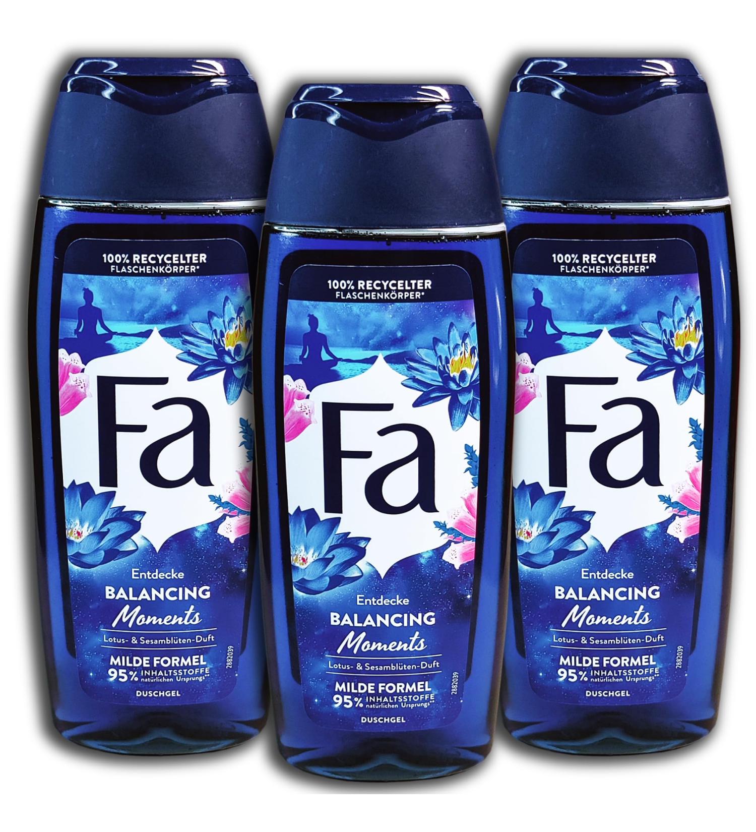 Fa Shower Gel Balancing Moments Shower Gel 3 x 250 ml pack of 3