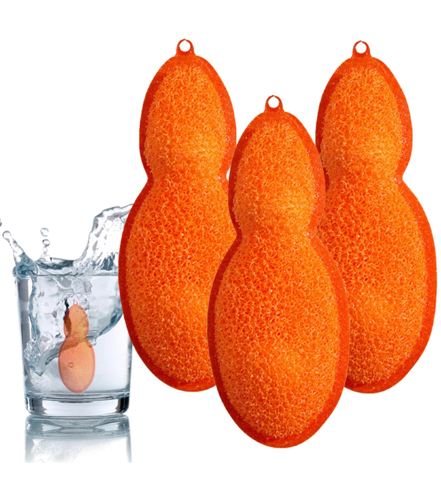 Bottle Brushes Magical Bottle Cleaning Beans 3Pcs Reusable Bottle Cleaning Beans Pea-Shaped Water Bottle Cleaner Sponges for Bottle Internal Cleaning Orange - Buy Online on GoSupps.com