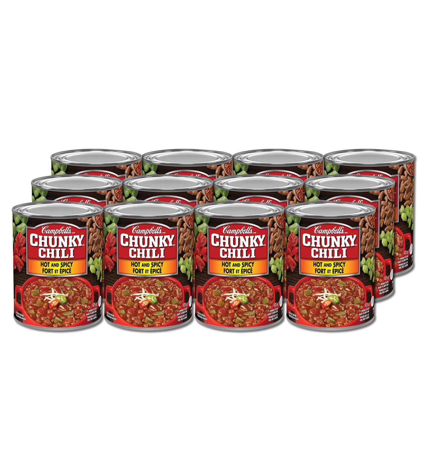 Campbell's Chunky Chili Hot And Spicy 425 g 12 Count - Buy Online on GoSupps.com