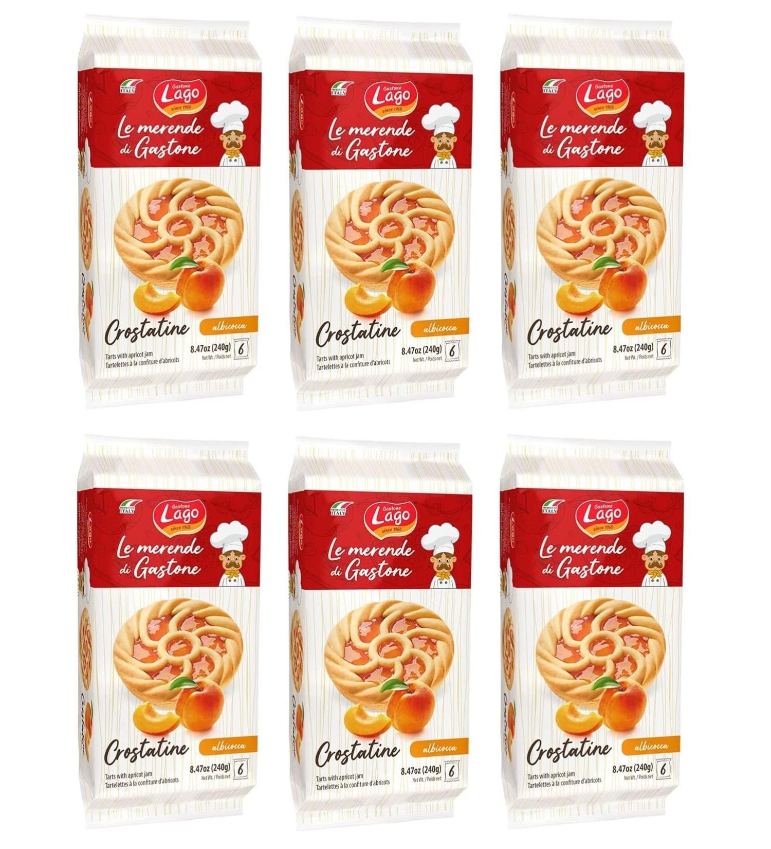  Italian Gourmet E.R. Gastone Lago Apricot Tartlets 240g Each Pack Contains 6 x 40g Snacks - Buy Online on GoSupps.com