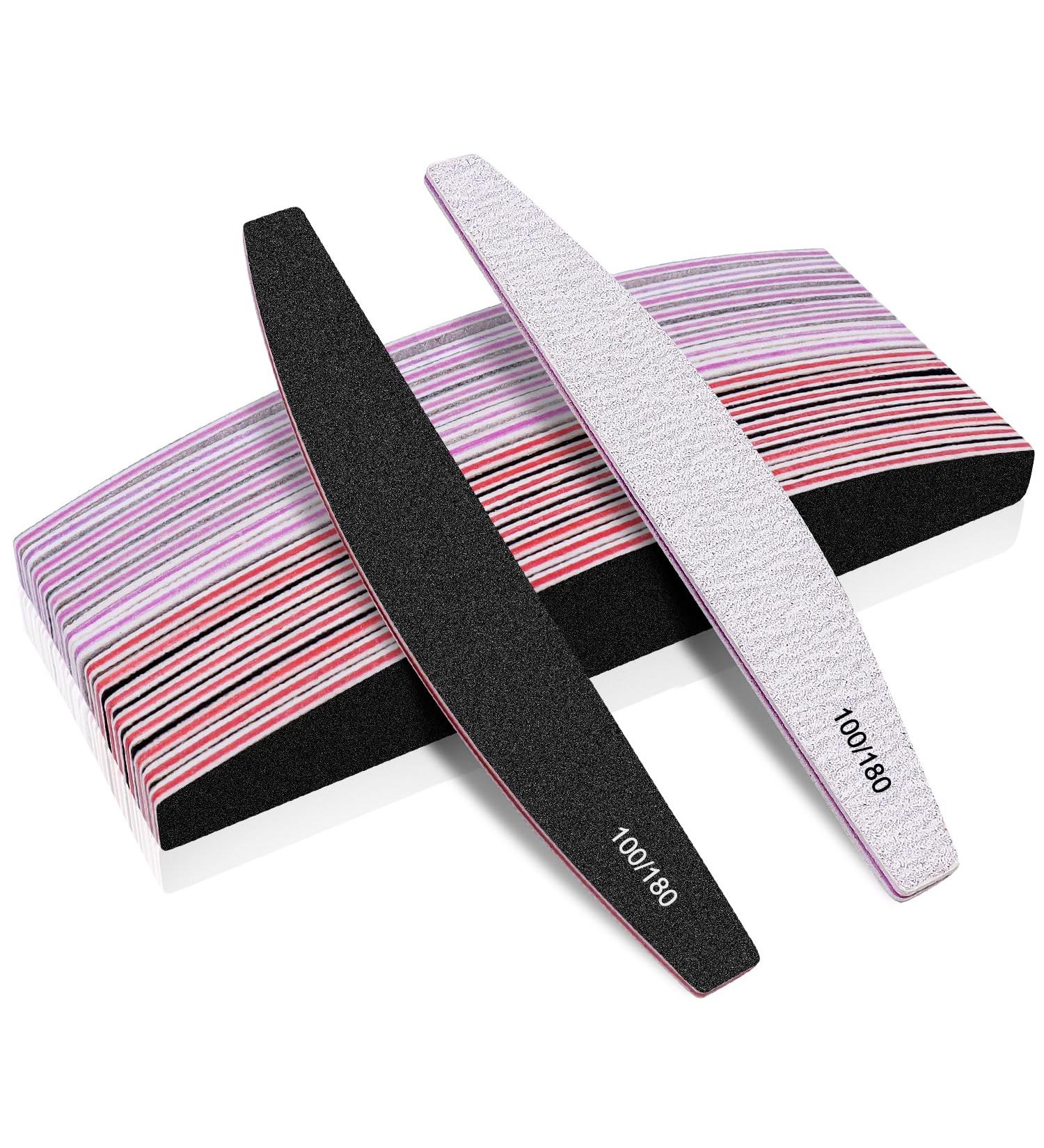 Alle's Double Sided Nail Files Set of 20 - 100/180 Grits Ideal for Nail Salon Home and Pet Care - Buy Online on GoSupps.com