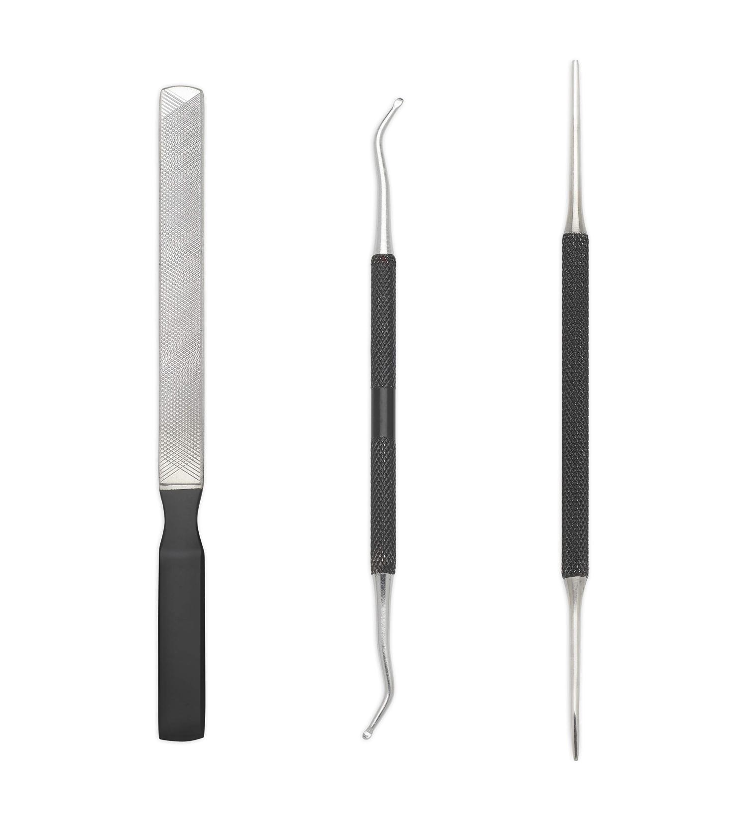 KLIPP Ingrown Toenail Tool Kit for Men and Women Ingrowing Toe Nail Lifter Rounded File and Metal Fingernail File for Manicure Pedicure Foot Care Heavy Duty Surgical Grade Steel - Buy Online on GoSupps.com