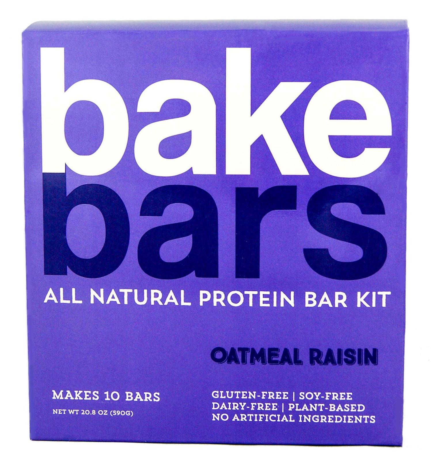 Buy Bakebars All-Natural Oatmeal Raisin Protein Bar Kit - 20.8 oz | Soy Dairy & Gluten-Free Ideal for Healthy Snacking - Buy Online on GoSupps.com