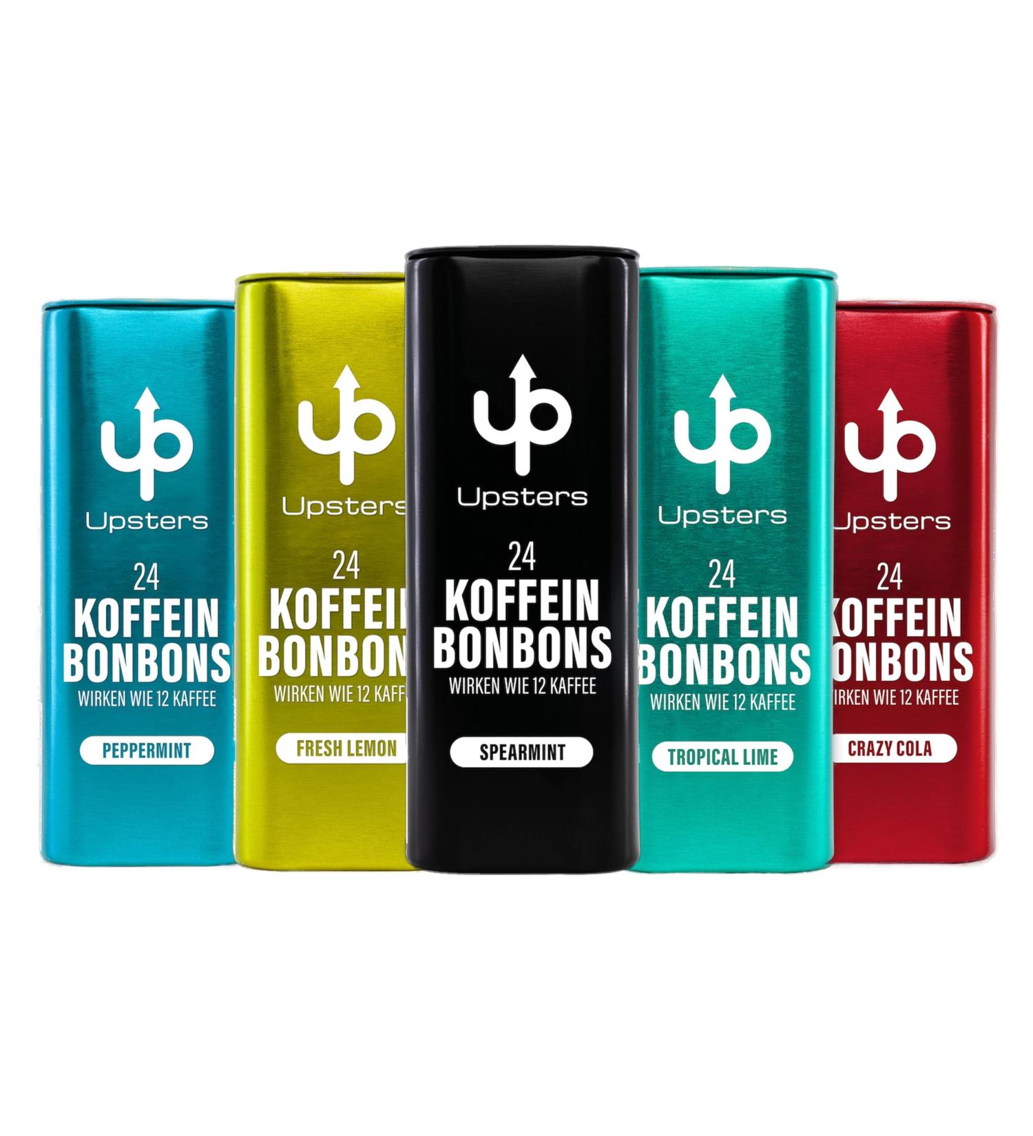 Upsters Energy Caffeine Candies - Fabulous Five - 120 Candies - 60 Caffeine Energy and Energy Drinks - Sugar Free - - Buy Online on GoSupps.com