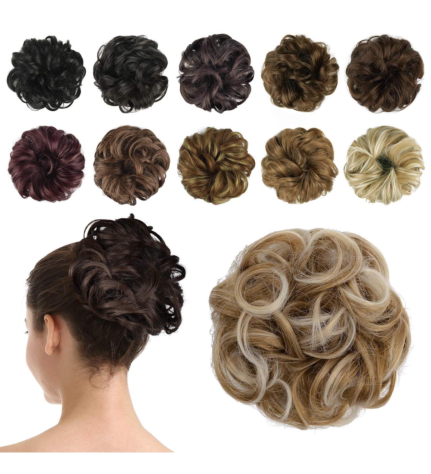 BARSDAR Haar Pirt Dott Hairgumisures - Premium Hair Extensions Welly Unordered Dutt Hair Node Power Tail for Women - 40G 27T60 | Strawberry Blond & Platinblond - International Shipping Available - Buy Online on GoSupps.com