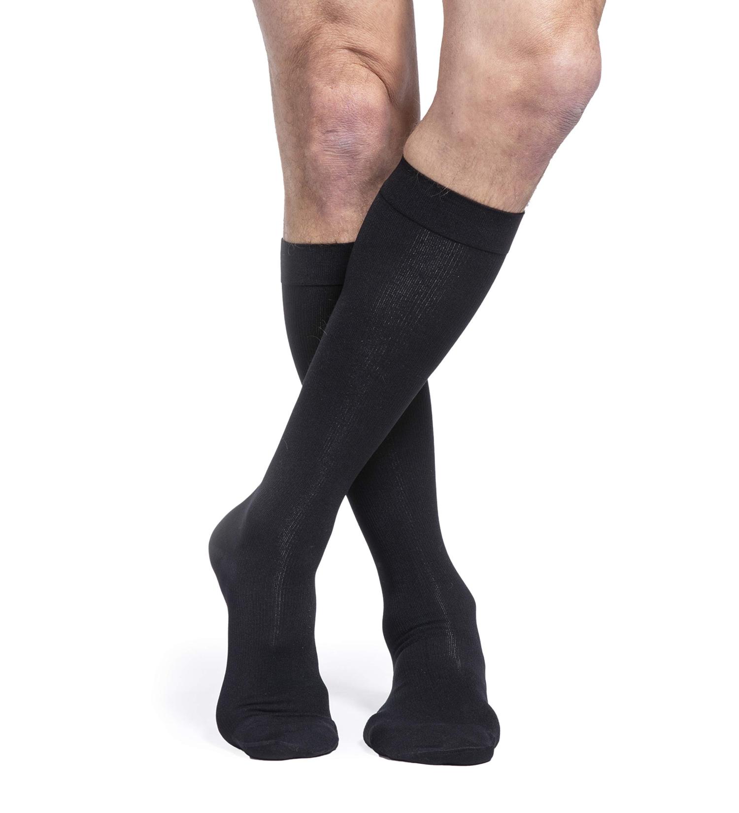 SIGVARIS Cotton 230 Men's Closed Toe Grip Top Calf Compression Socks 30-40mmHg - Best International Shipping & Comfort Solution - Buy Online on GoSupps.com
