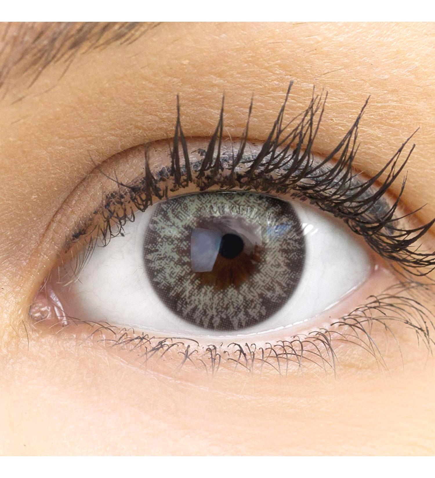 Buy Glamlens Palermo Gray Contact Lenses - Strongly Covering Natural Gray - Silicone Hydrogel - 1 Pair (2 Pieces) - Dia 14.00 - International Shipping Available - Buy Online on GoSupps.com