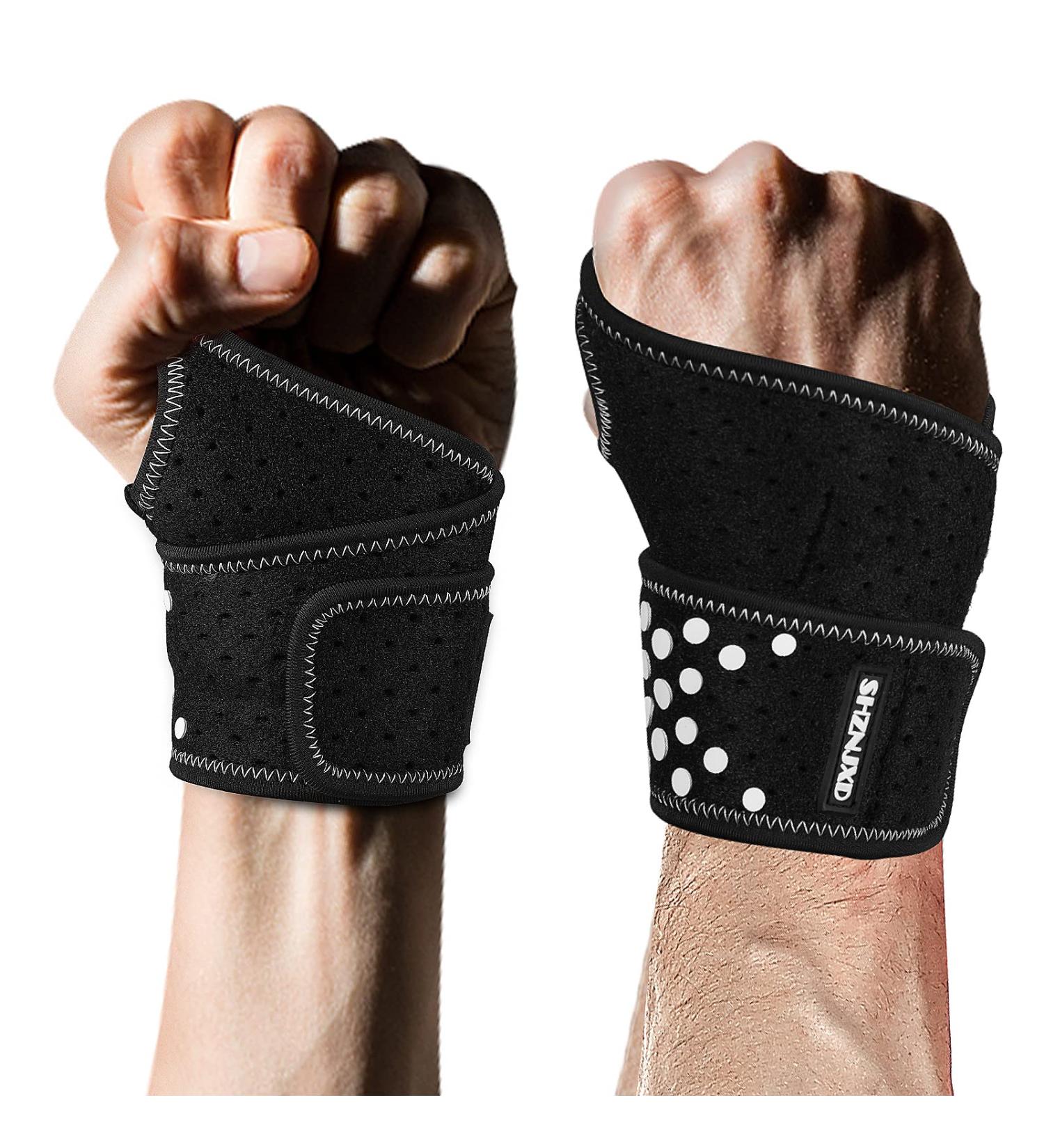 SHZNJXD Upgrade Wrist Brace for Carpal Tunnel - Doctor Recommended Night Support (2 Pack Black) - for Men and Women - Buy Online on GoSupps.com