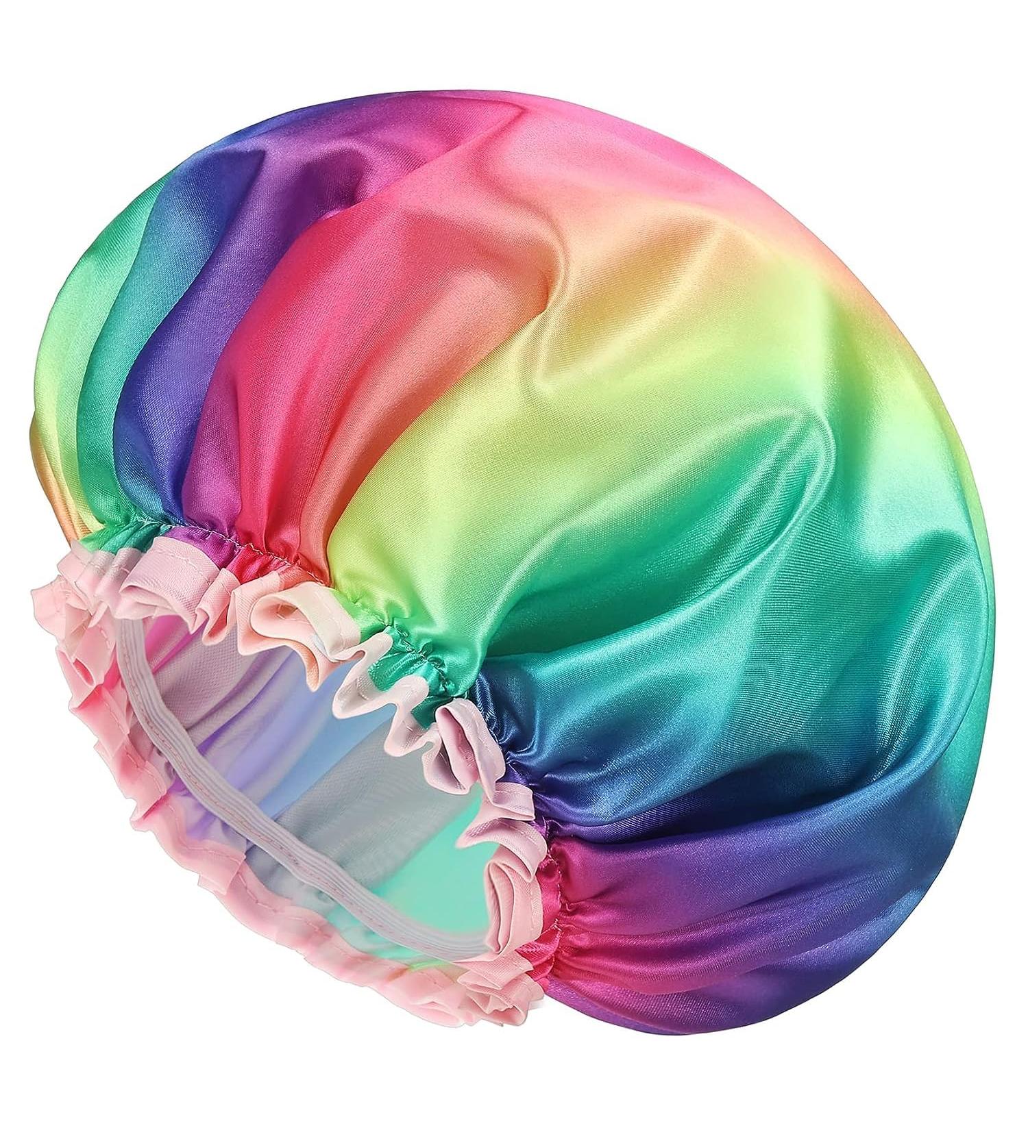 mikimini Long Hair Waterproof Rainbow Fashion Shower Cap - X-Large, Reusable & Washable - Buy Online on GoSupps.com