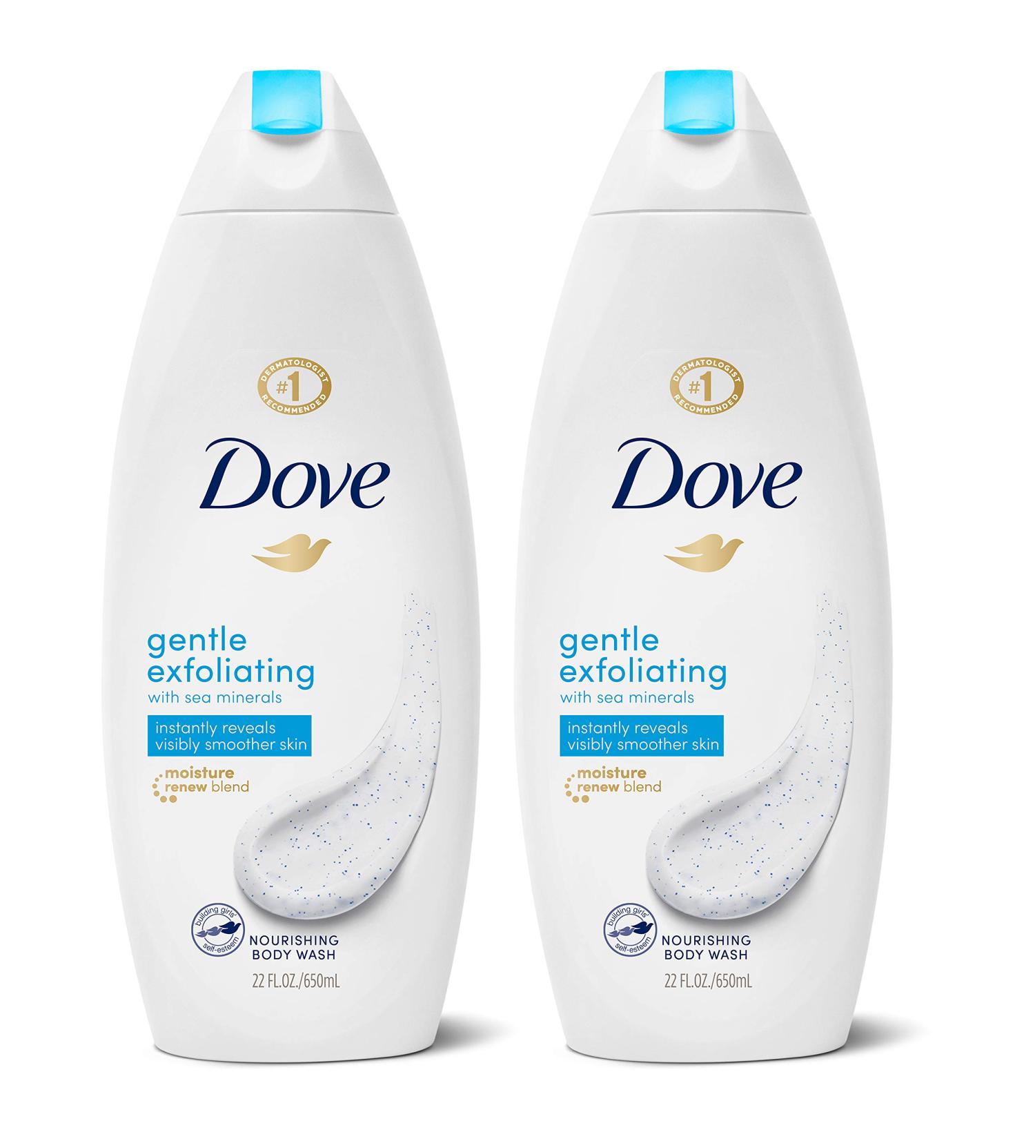 Dove Gentle Exfoliating Body Wash 22oz, Pack of 2 - Visibly Smoother Skin, Washes Away Bacteria, Nourishing Formula - Buy Online on GoSupps.com