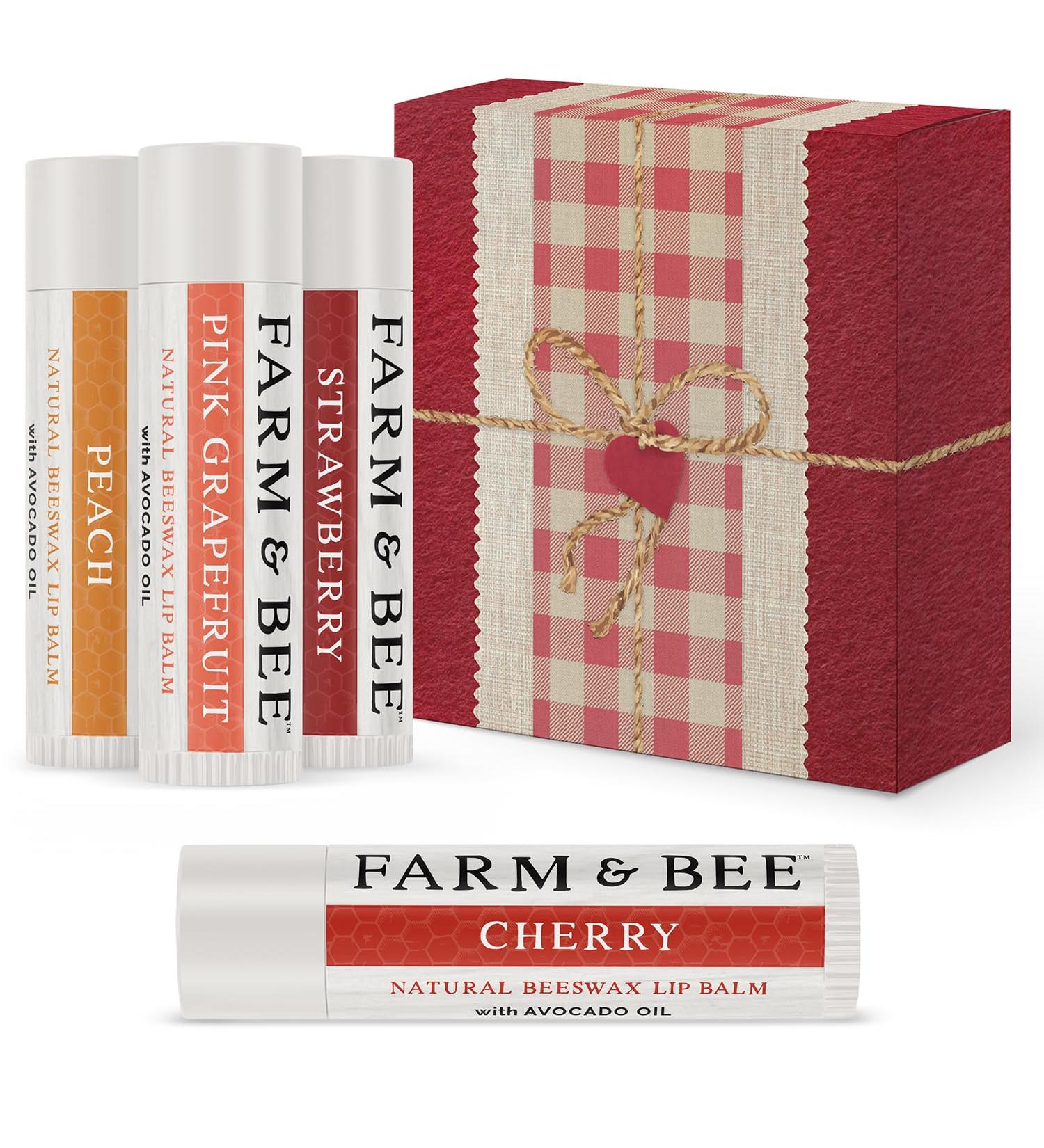 Natural Lip Balm Gifts for Wife Husband Boyfriend Girlfriend Women Men - Organic & Natural Ingredients - Moisturizing Lip Chapstick - Great Gift Idea for Valentines Day - 0.15oz (Pack of 4) - Buy Online on GoSupps.com