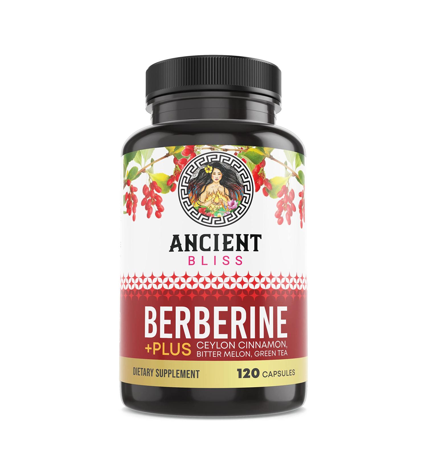 Berberine HCL 1200mg with Ceylon Cinnamon, Bitter Melon & Green Tea Extract - 120 Capsules | Supports Immune System - Buy Online on GoSupps.com