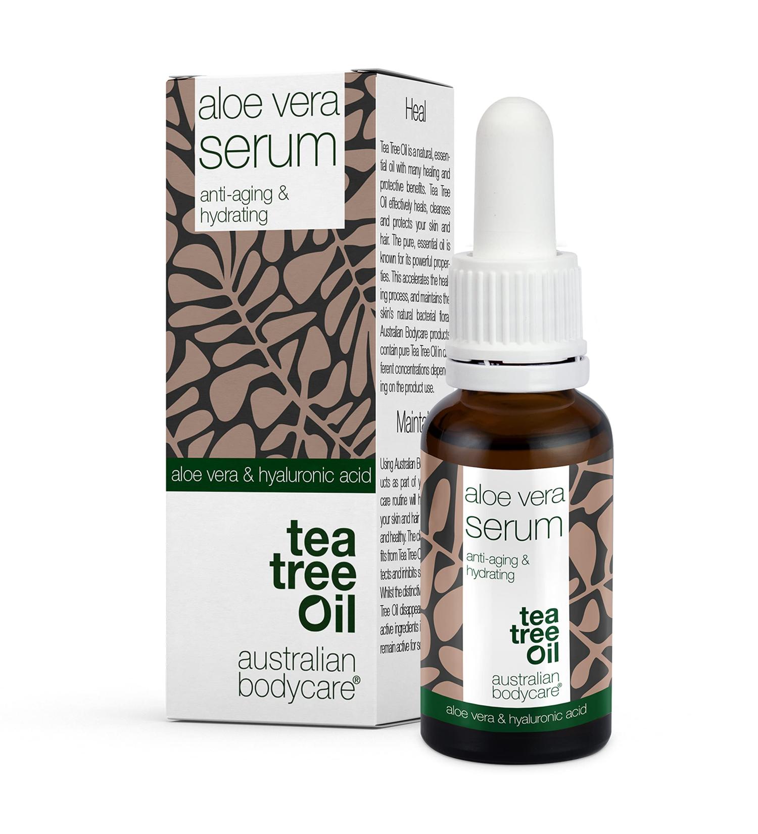 Aloe Vera Serum with Vitamin C + Hyaluronic Acid + Vitamin E + Vitamin F | 100% Vegan Face Serum Nourishes for Impurities Pigment Spots and Wrinkles/Age | Suitable for All Skin Types - 30 ml - Buy Online on GoSupps.com