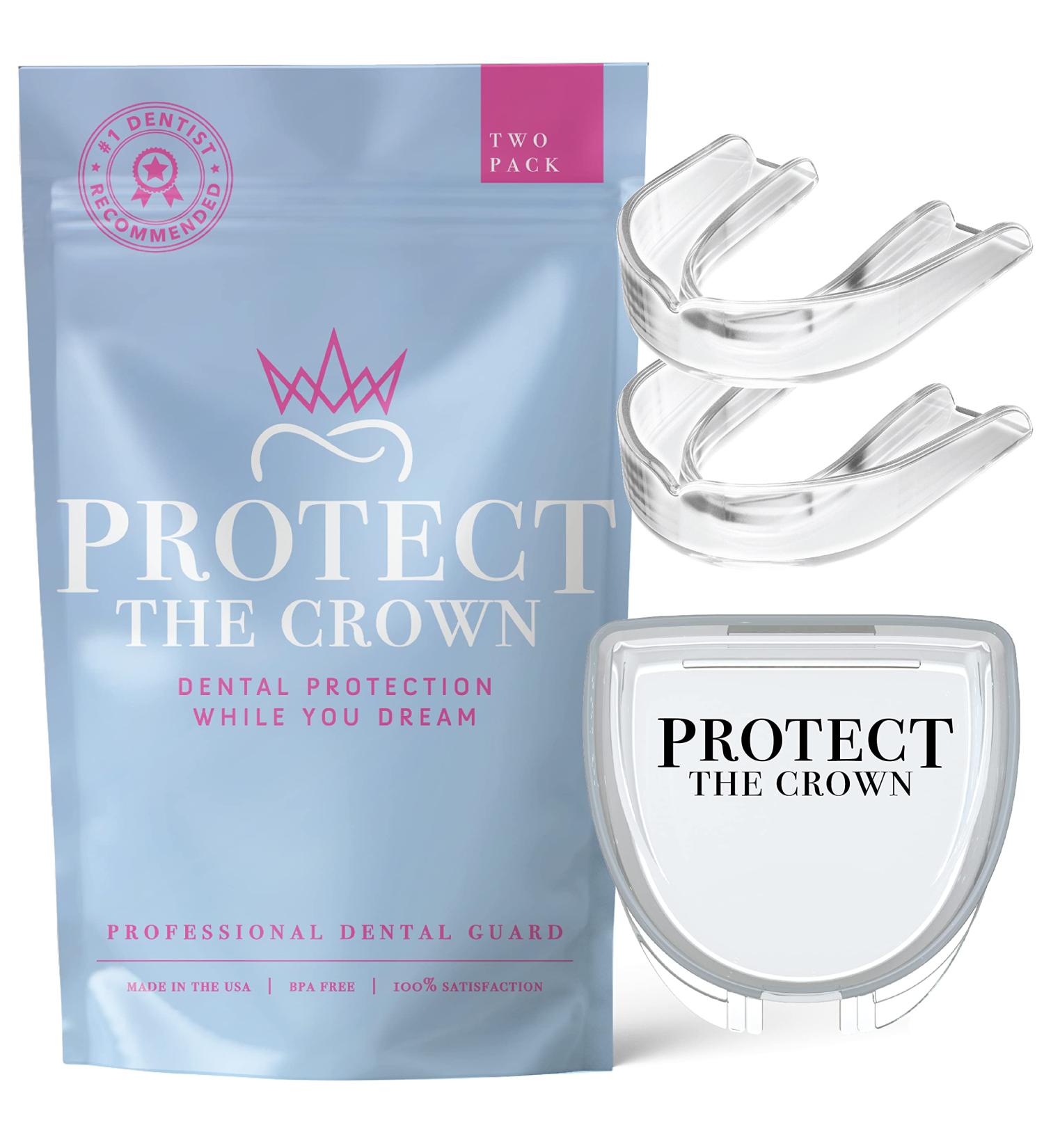Protect The Crown Night Guard 2 Pack - Professional Mouth Guard for Teeth Grinding & Clenching - Light and Heavy Grinding - Clear - Buy Online on GoSupps.com