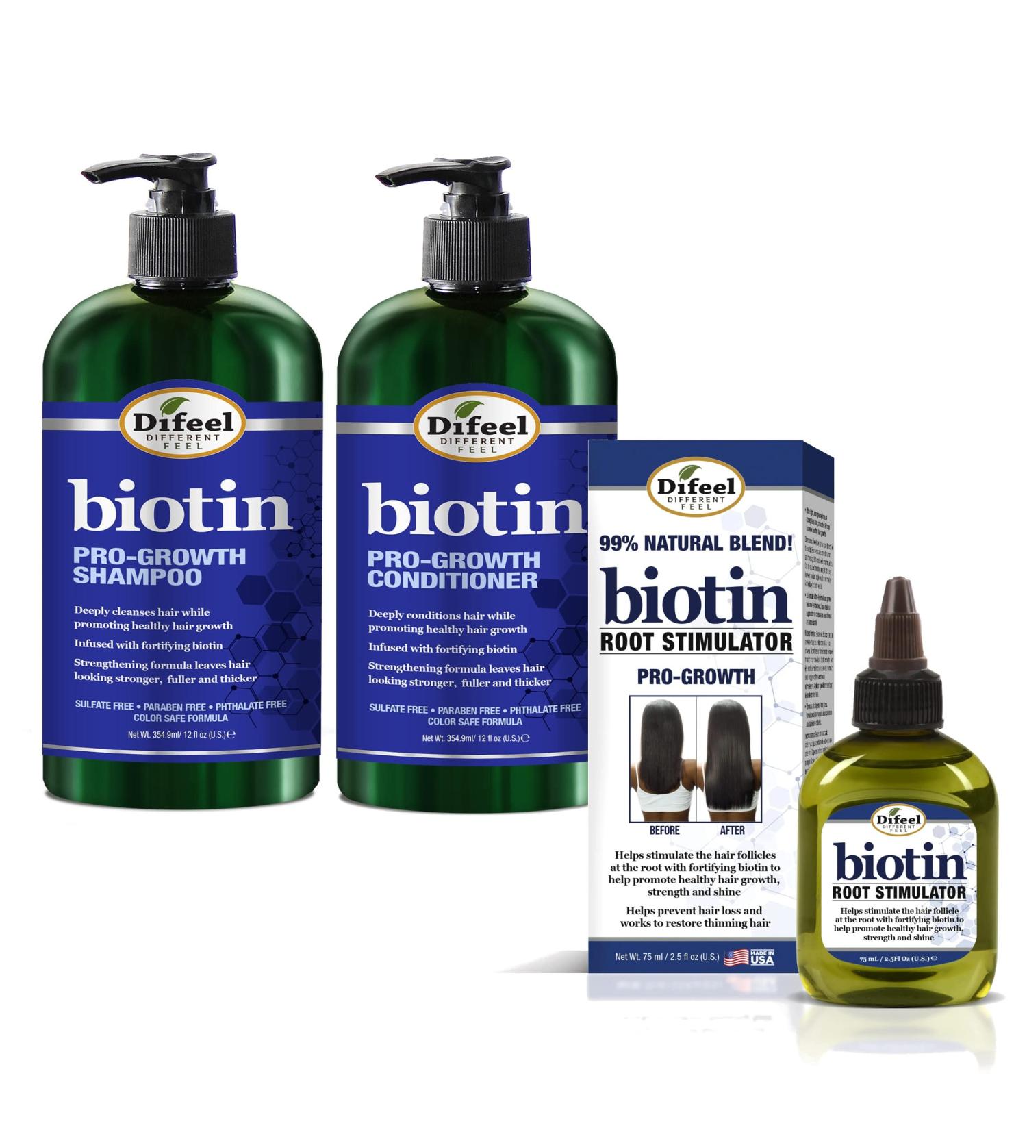 Difeel Biotin Hair Growth Set - 3-PC Cleanse & Root Treatment for Healthy Hair Growth | Shop Internationally - Buy Online on GoSupps.com