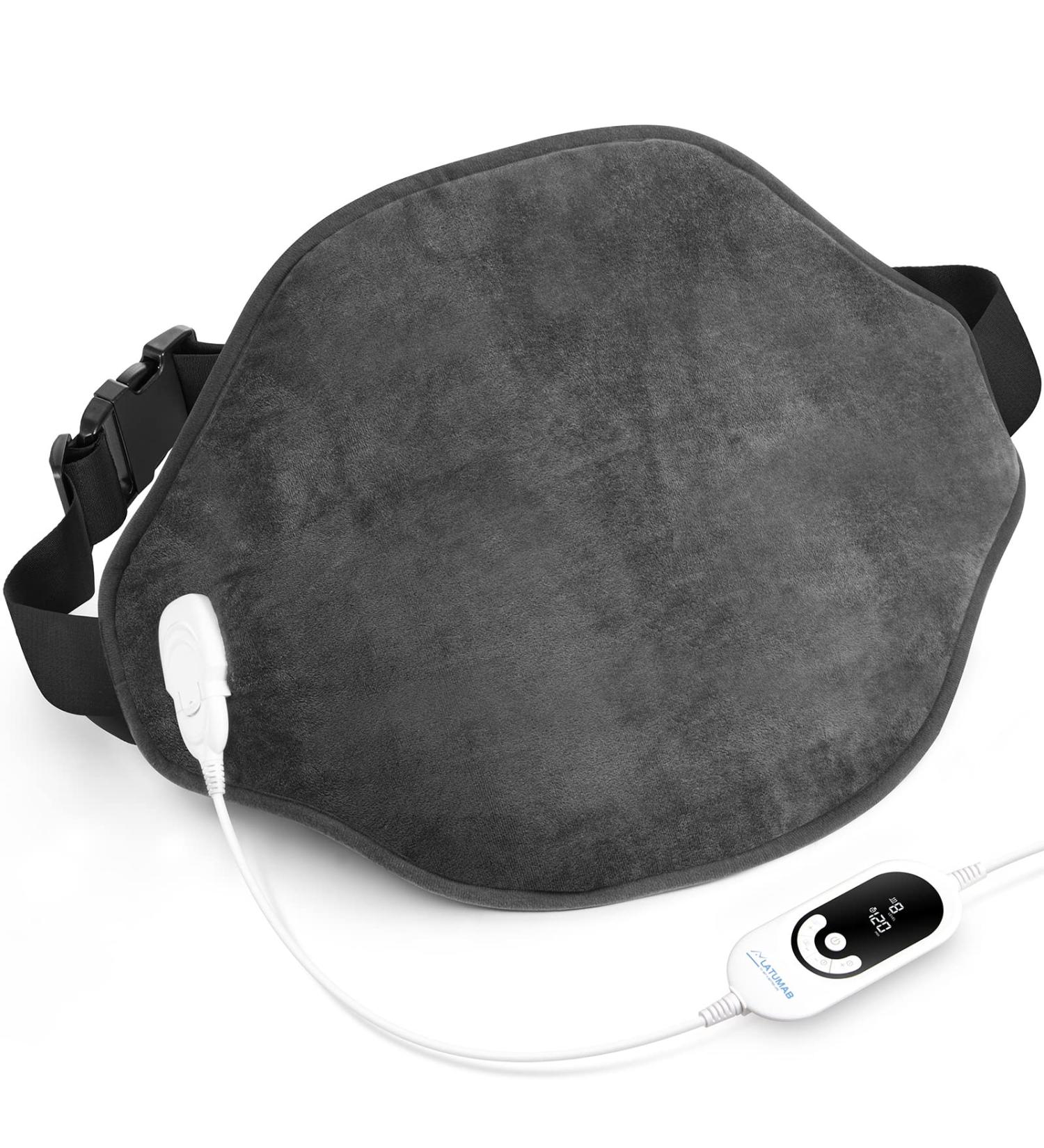 Latumab Large Electric Heating Pad for Back Pain Relief - Menstrual Heating Pad for Cramps - 8 Heat Settings, 5 Timers - Waist, Lumbar, Abdomen - 15x24 - Washable - Buy Online on GoSupps.com