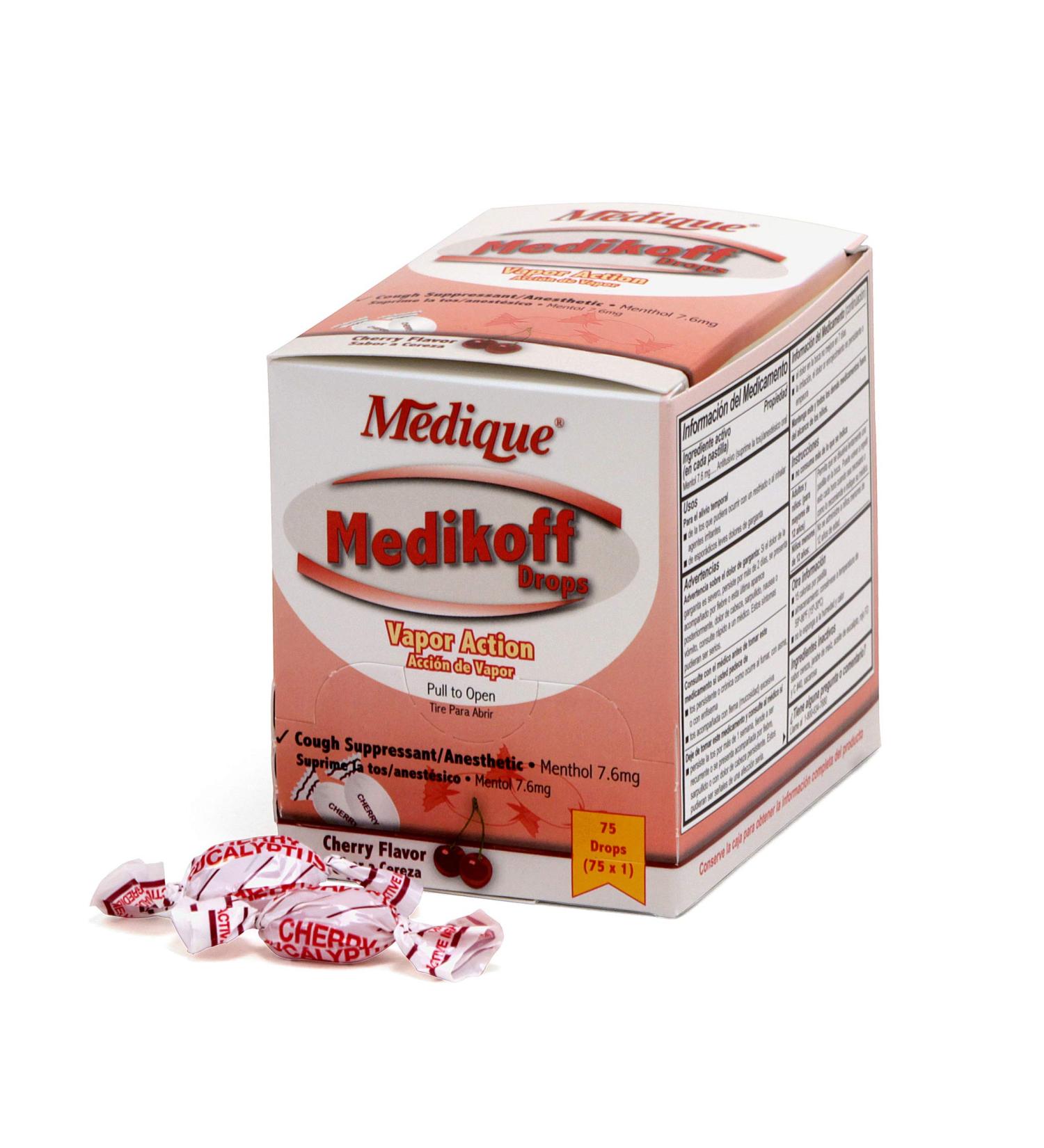 Medique 05022 Medikoff Drops 75 Drops - Red, Fast-Acting Cough Relief - Buy Online on GoSupps.com