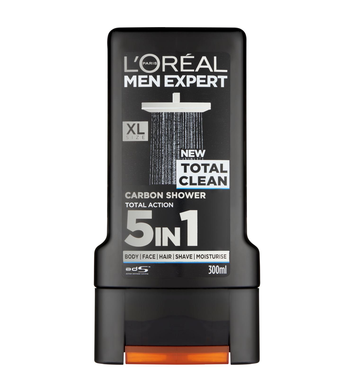 L'Oreal Men Expert Total Clean Shower Gel 300ml - Buy Online on GoSupps.com
