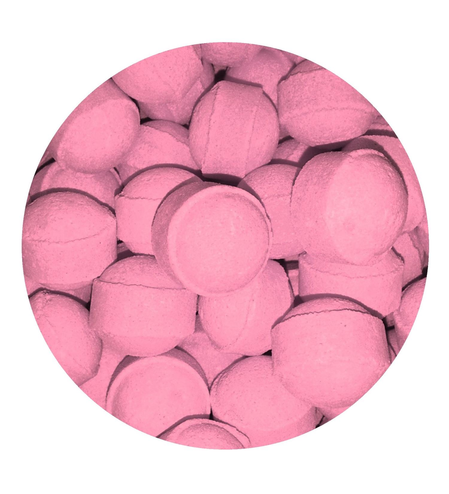 30 x Scented Bath Marbles Fizzers Mini Bombs in Gift Bag (Strawberry Surrender)