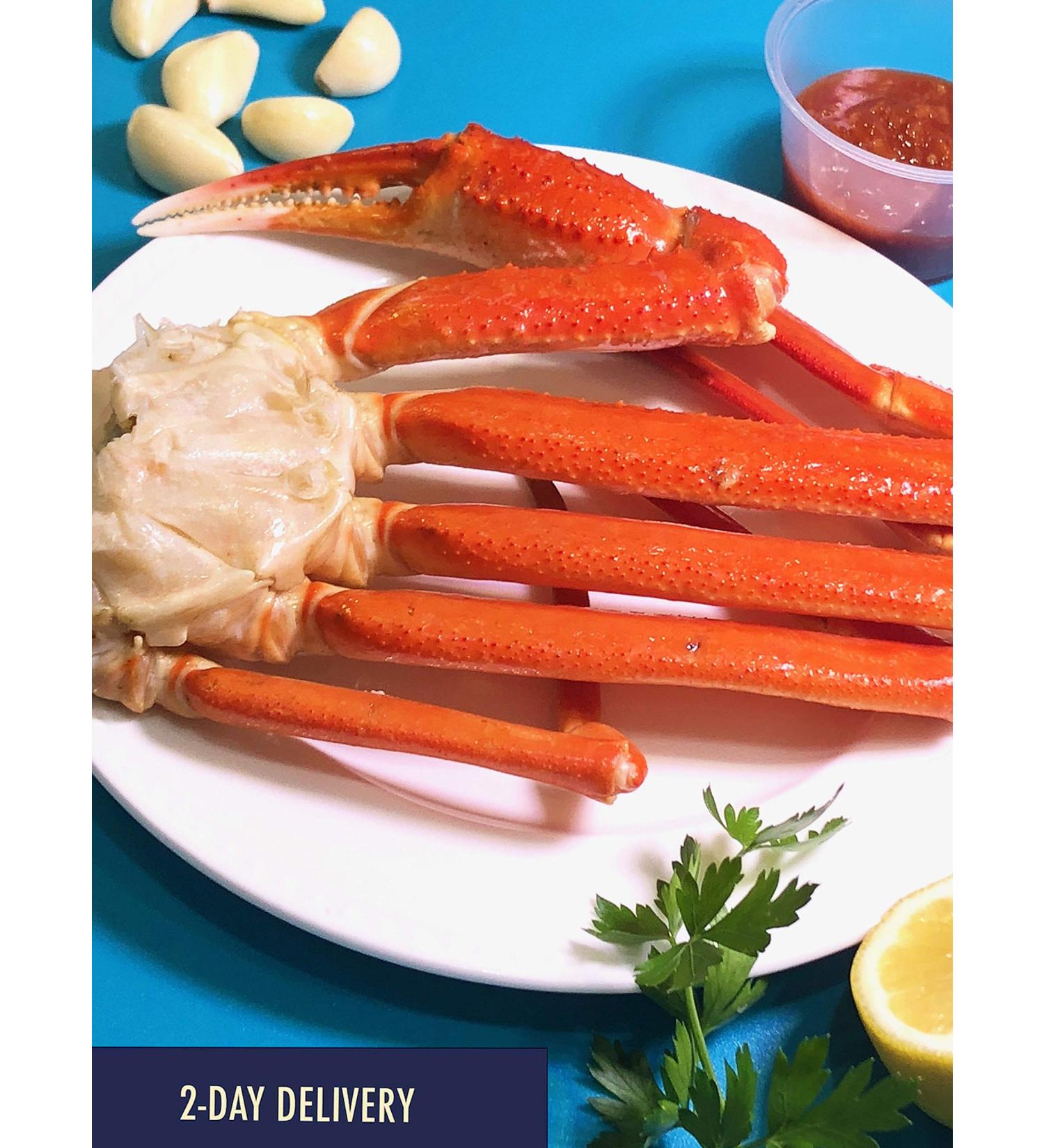 Premium Ocean's Finest Snow Crab Legs (Large) - 3 LB's - Fresh Seafood Delivered - Buy Online on GoSupps.com