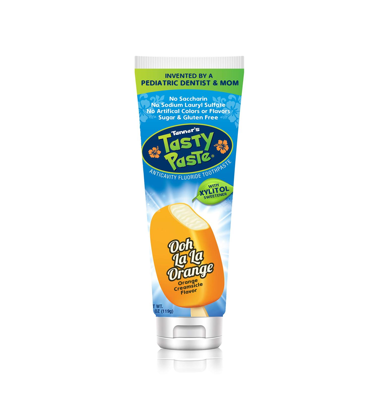 Tanner's Tasty Paste Ooh La La Orange Children's Toothpaste - Vanilla Flavored, Anticavity & Fluoride (4.2 oz) - Buy Online on GoSupps.com