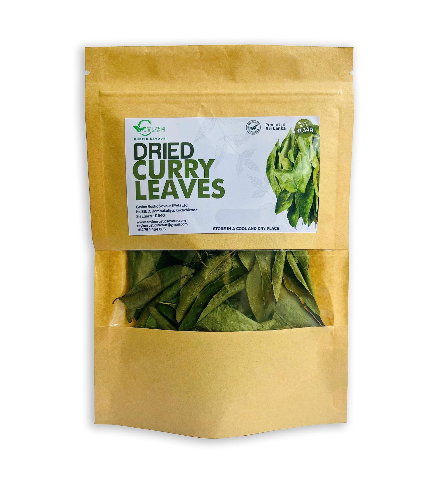 Dried Curry Leaves 0.4 Oz (11.34g)Organic premium grade air dried curry leaves Whole Air Dried Curry Leaves | Aromatic and Distinctive Flavor With All the of Fresh Kari Patta Gluten Free Naturally Herbs Groceries with Flavors Asian Food Indian Spices Pure - Buy Online on GoSupps.com