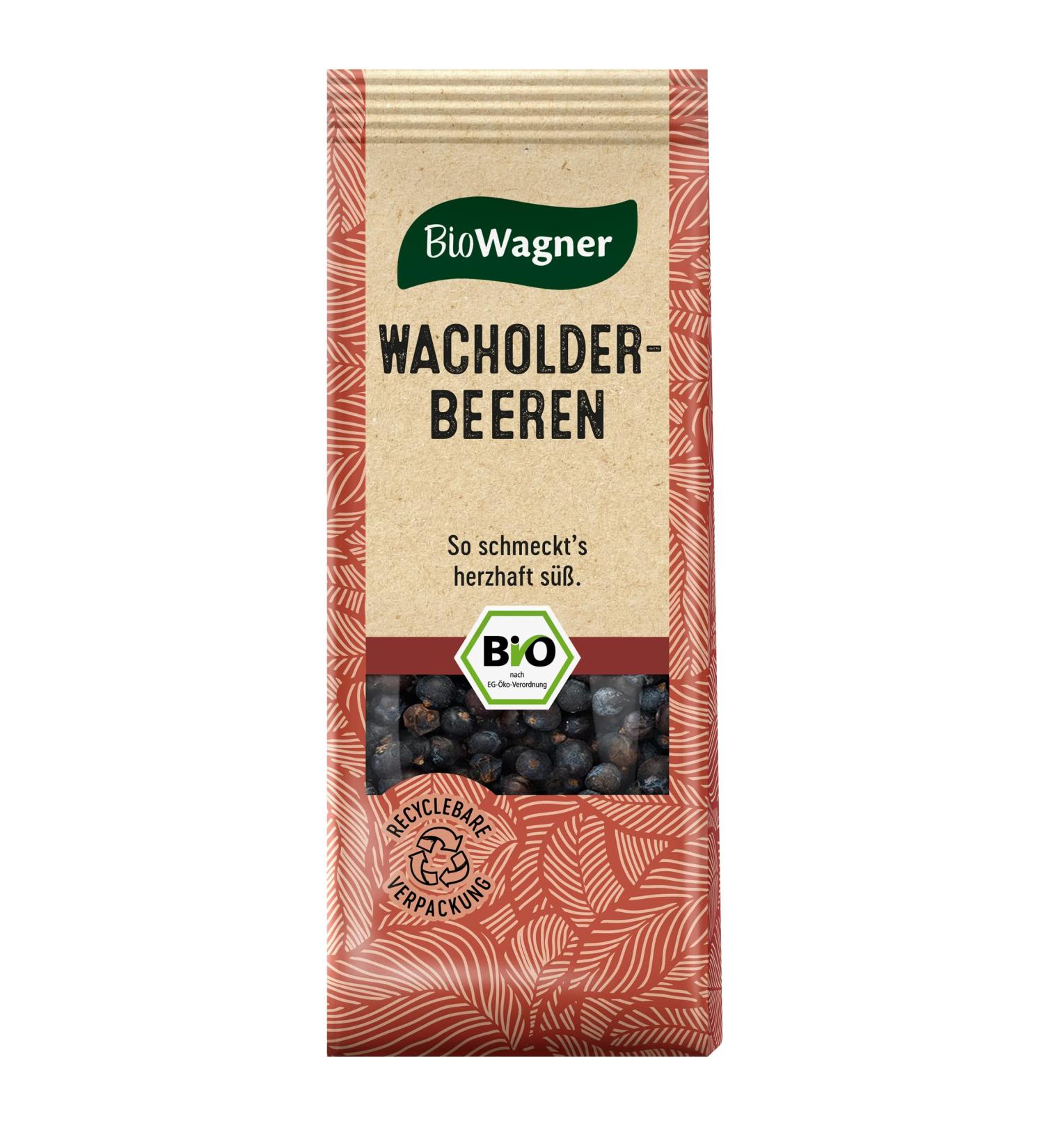 Biowagner - organic juniper berries |Ideal to wild sauerbraten or sauerkraut |Natural organic ingredients |Recyclebare packaging |30 g