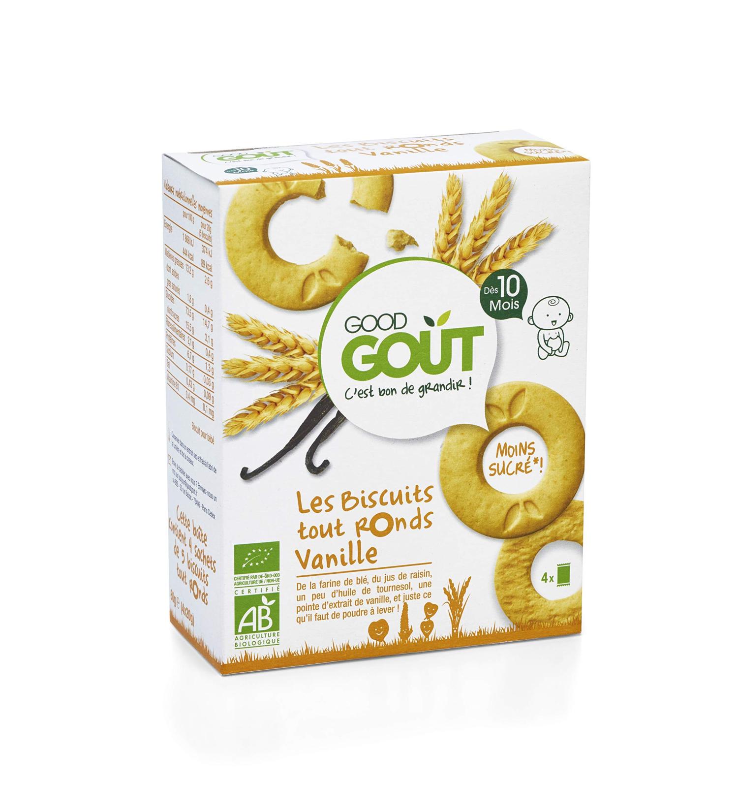 Good Go t Biscuits Tout Ronds la Vanille D s 10mois Bio 80g - Buy Online on GoSupps.com