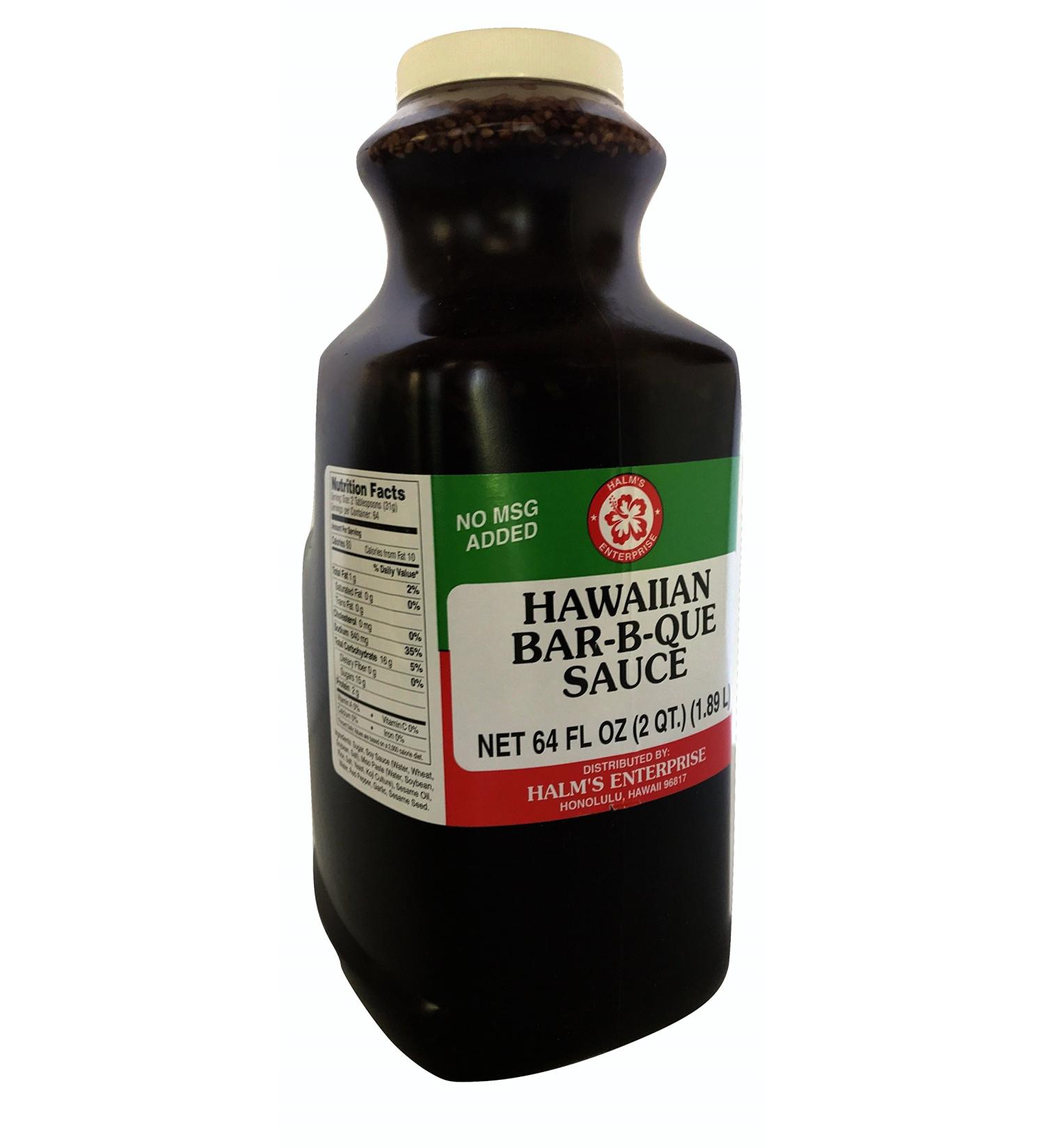 Halm's Hawaiian BBQ Bar-B-Que Sauce - 64 oz Bottle | Authentic Island Flavor - Buy Online on GoSupps.com