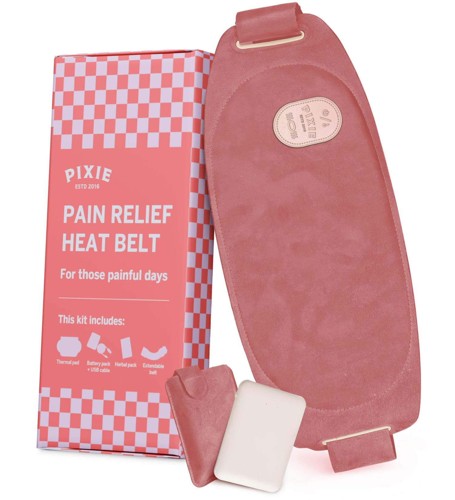 Pixie Period Heating Pad for Cramps - Thinnest Wearable Heating Pad for Feminine Care - Unnoticeable Under Clothes - Best Portable Pain Relief Heat Belt On The Market - Hours of Menstrual Pain Relief Coral Pink - Buy Online on GoSupps.com